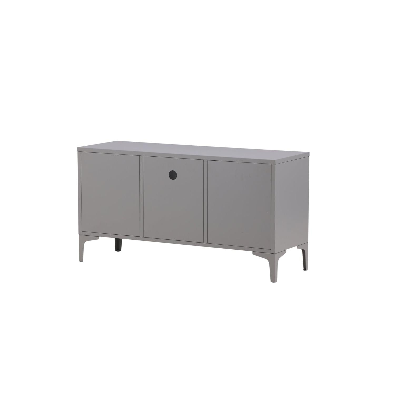 TV-Lowboard Piring 120cm aus Metall - Hellgrau-TV-lowboards-Venture Home-le canapé