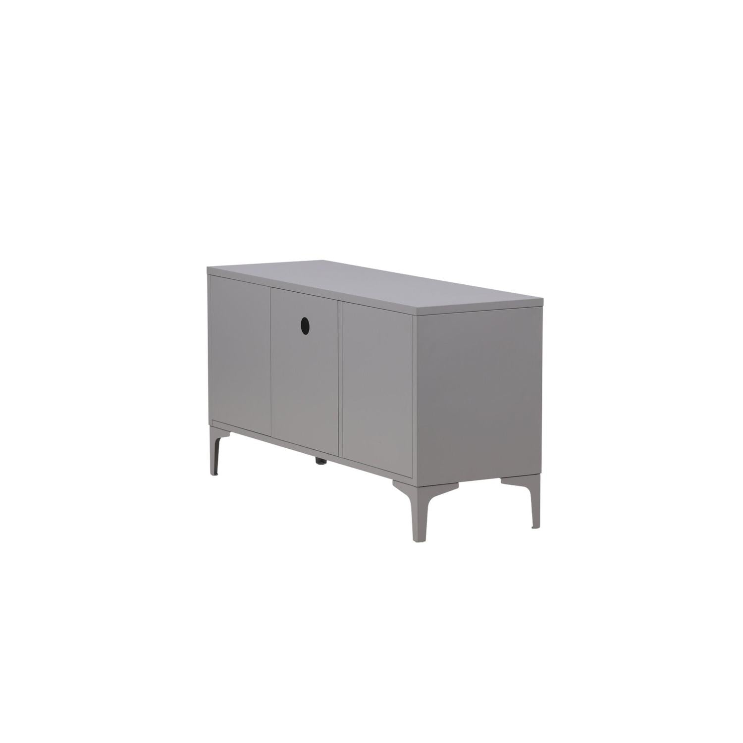 TV-Lowboard Piring 120cm aus Metall - Hellgrau-TV-lowboards-Venture Home-le canapé