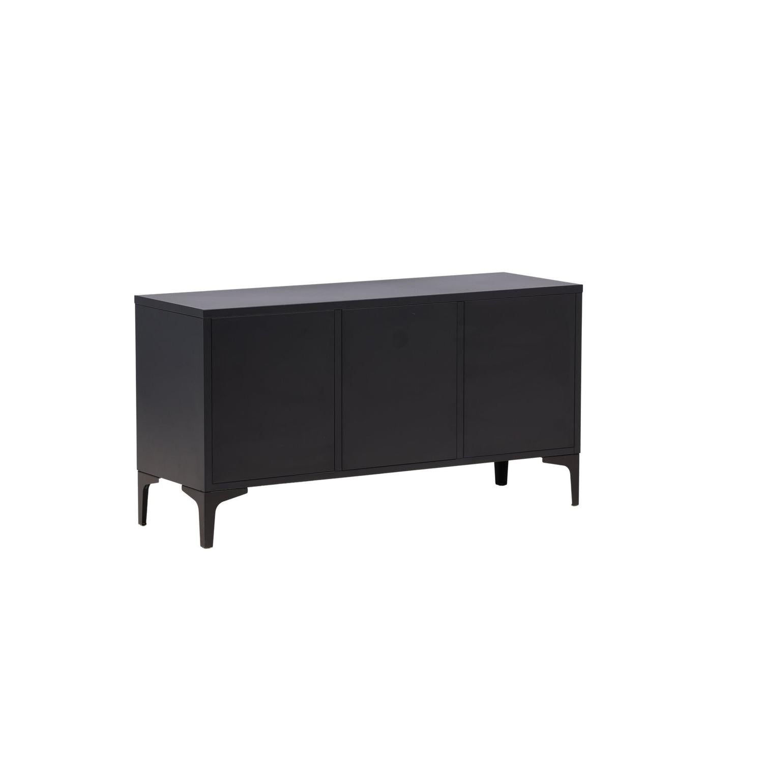 TV-Lowboard Piring 120cm aus Metall - Schwarz-TV-lowboards-Venture Home-le canapé