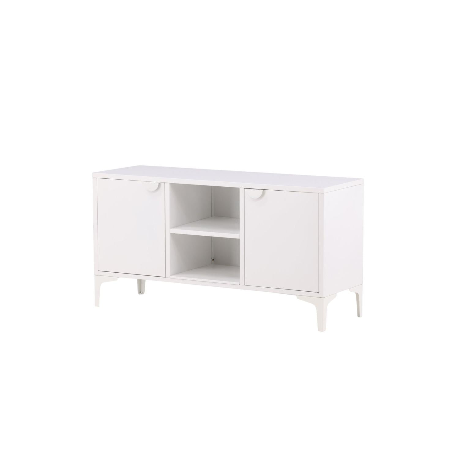 TV-Lowboard Piring 120cm aus Metall - Weiß-TV-lowboards-Venture Home-le canapé
