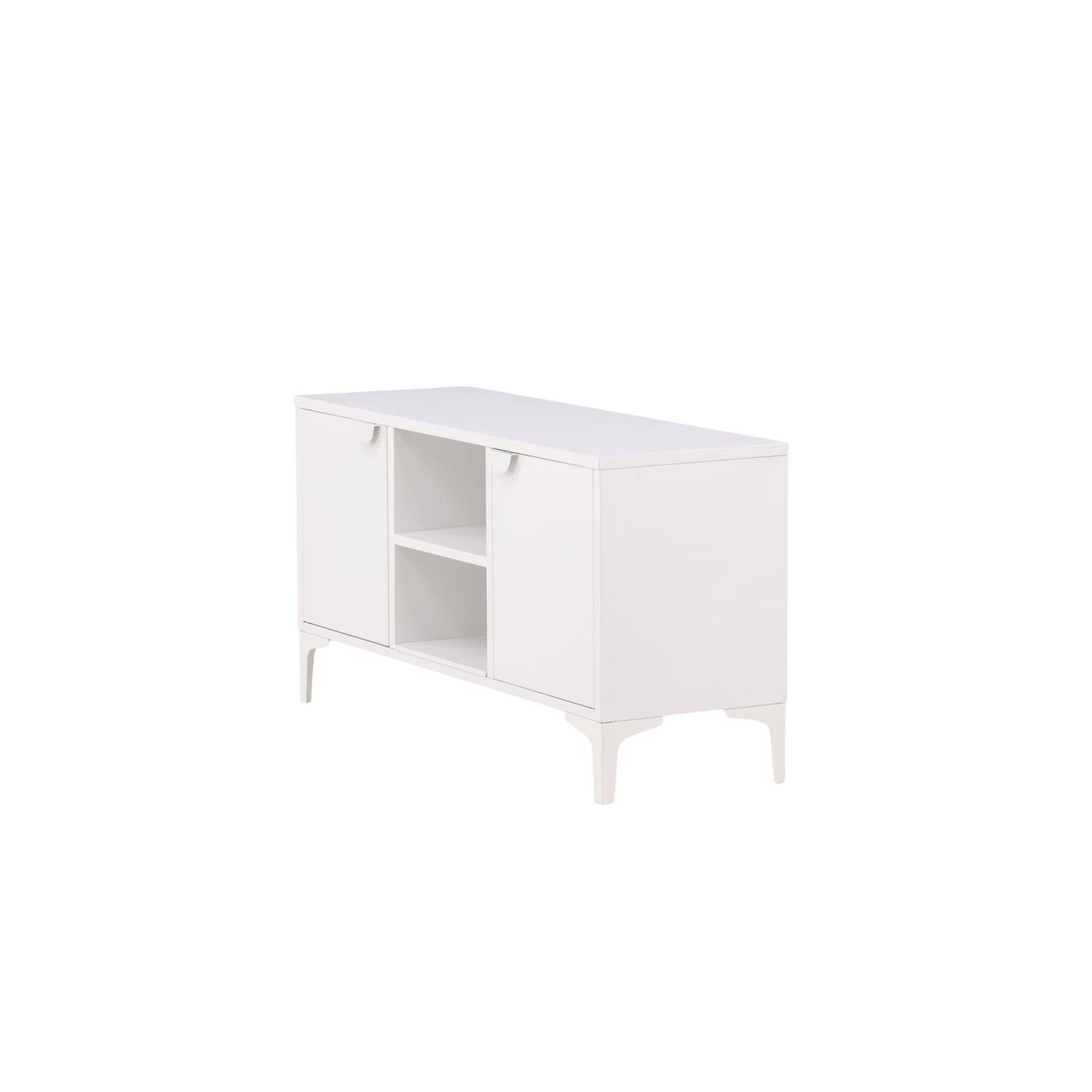 TV-Lowboard Piring 120cm aus Metall - Weiß-TV-lowboards-Venture Home-le canapé