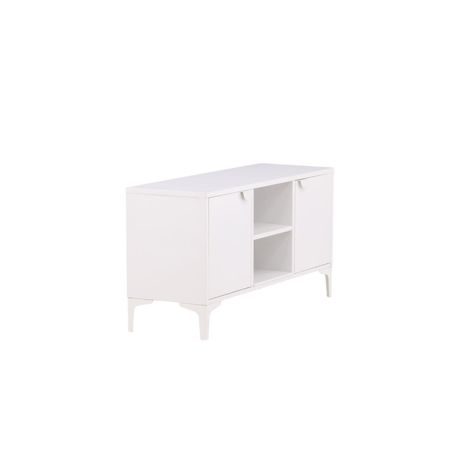 TV-Lowboard Piring 120cm aus Metall - Weiß-TV-lowboards-Venture Home-le canapé