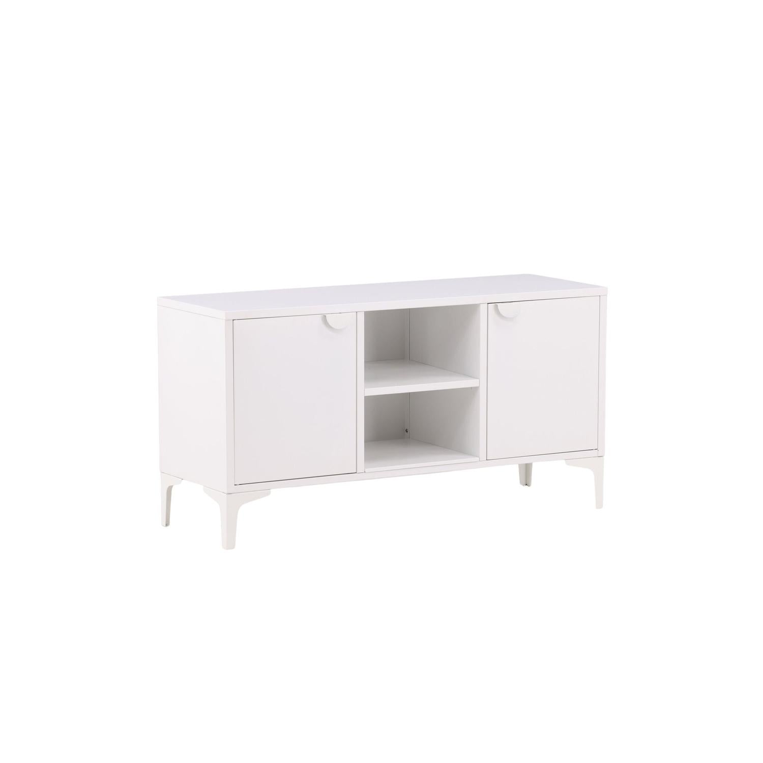 TV-Lowboard Piring 120cm aus Metall - Weiß-TV-lowboards-Venture Home-le canapé