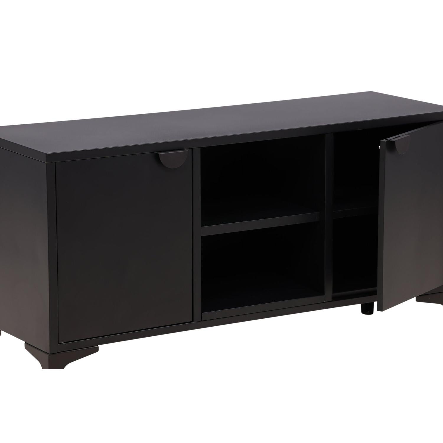 TV-Lowboard Piring 120cm - Schwarz-TV-lowboards-Venture Home-le canapé