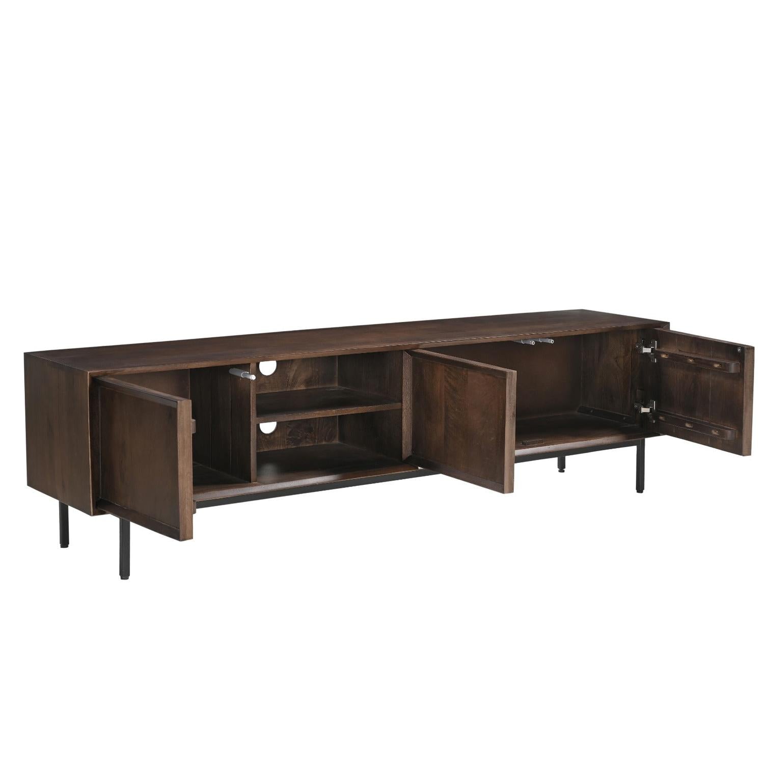 TV-Lowboard Ravenstein 180*40cm - Braun-TV-lowboards-Livingfurn-le canapé