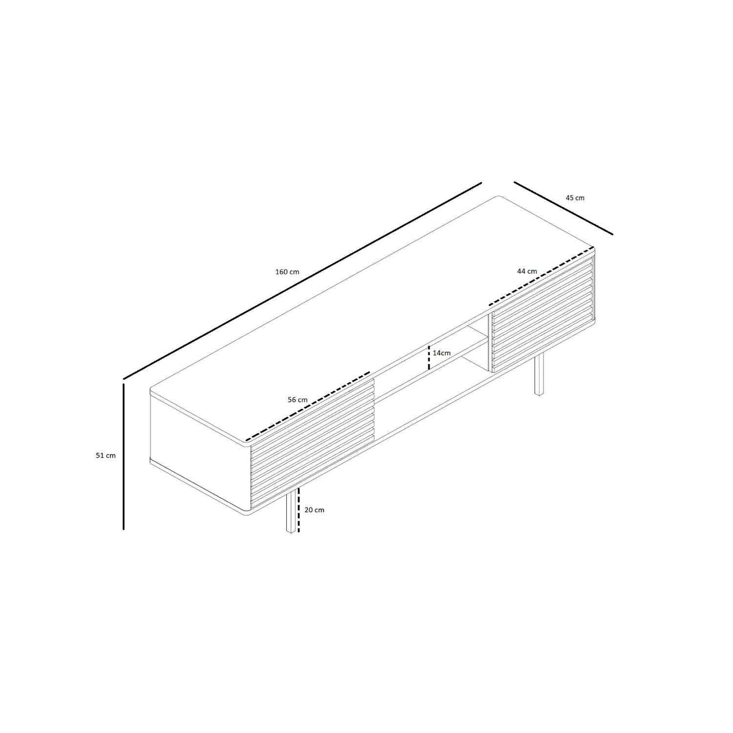TV-Lowboard Sense 160cm - Hellbraun-TV-lowboards-Njordec-le canapé