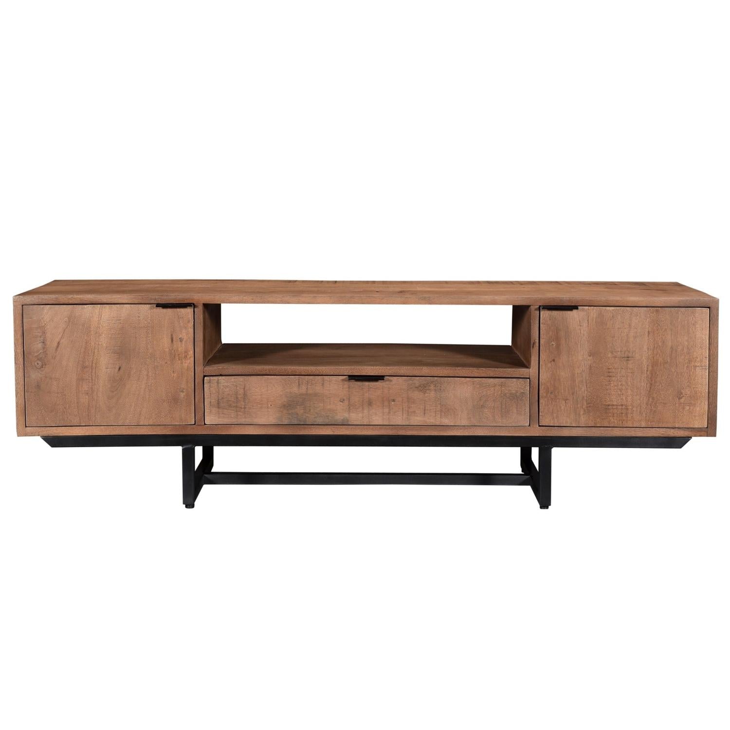 TV-Lowboard Valdez aus Mangoholz 150cm - Braun-TV-lowboards-Livingfurn-le canapé