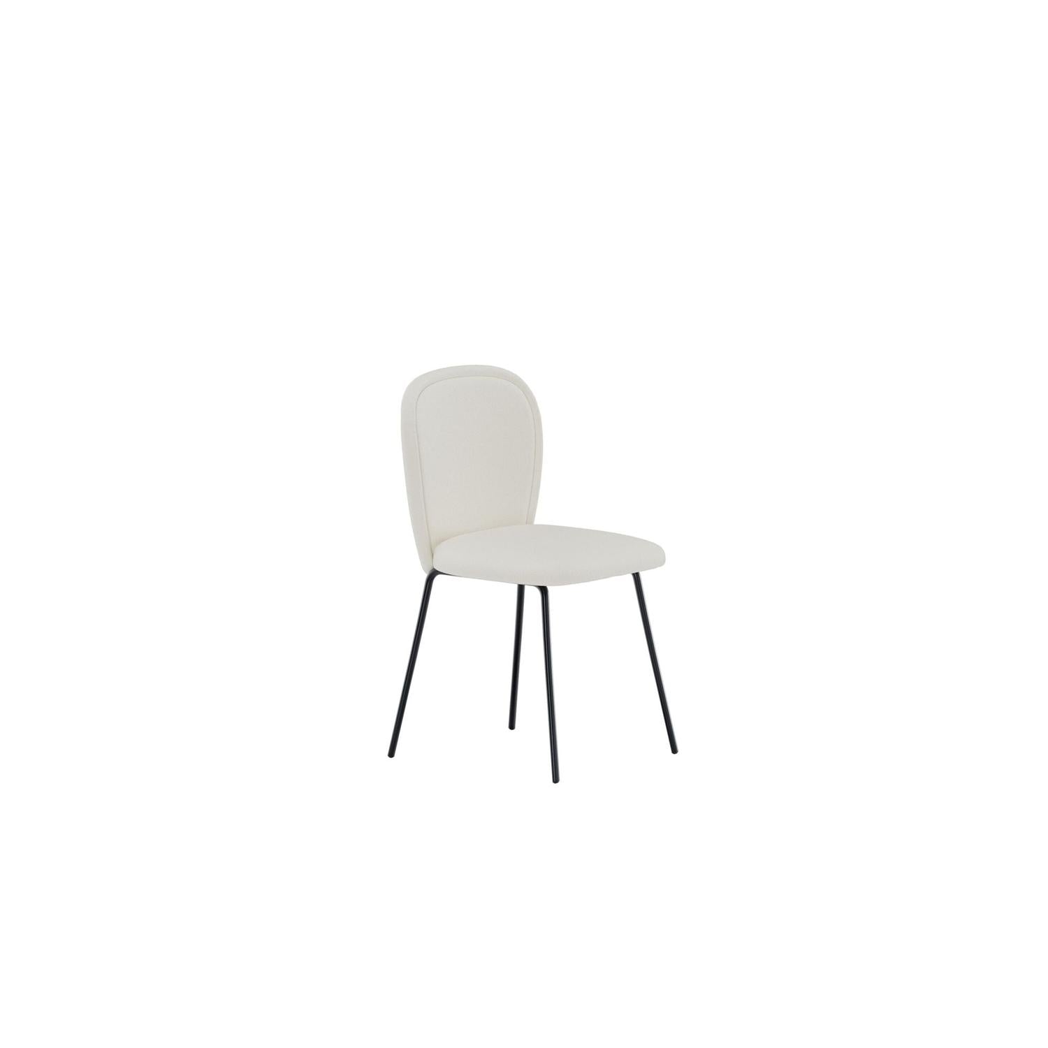 Venture Home Carl Dining Chair 2-pack - Black / Creme Velvet-Venture Home-le canapé