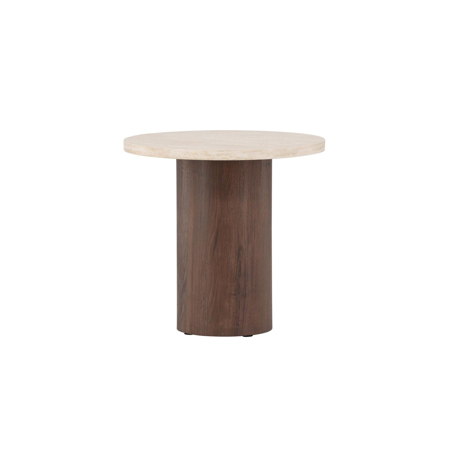 Venture Home Megg Sofa Table ø50x50 cm - Mocca/ Travertinelook-Venture Home-le canapé