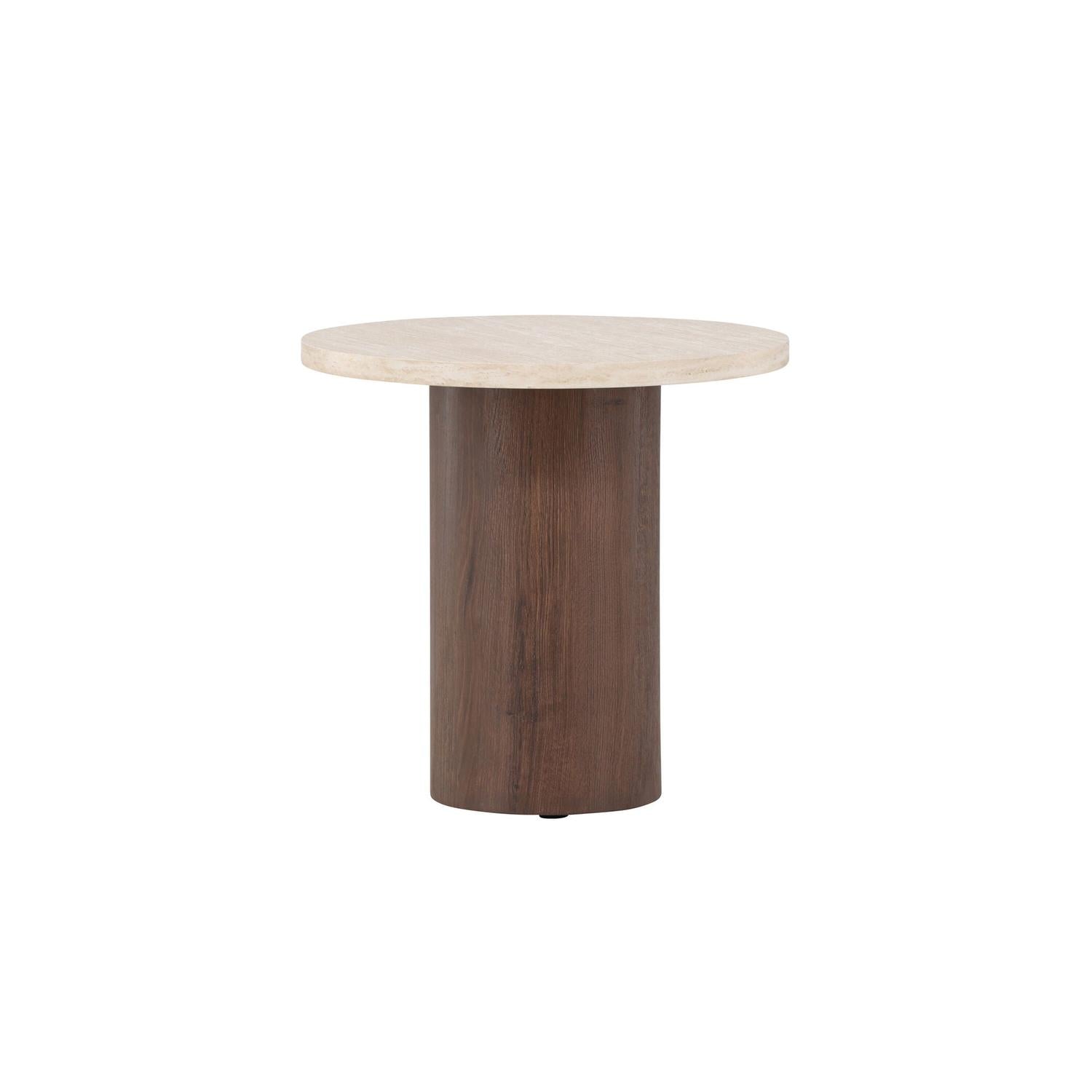 Venture Home Megg Sofa Table ø50x50 cm - Mocca/ Travertinelook-Venture Home-le canapé