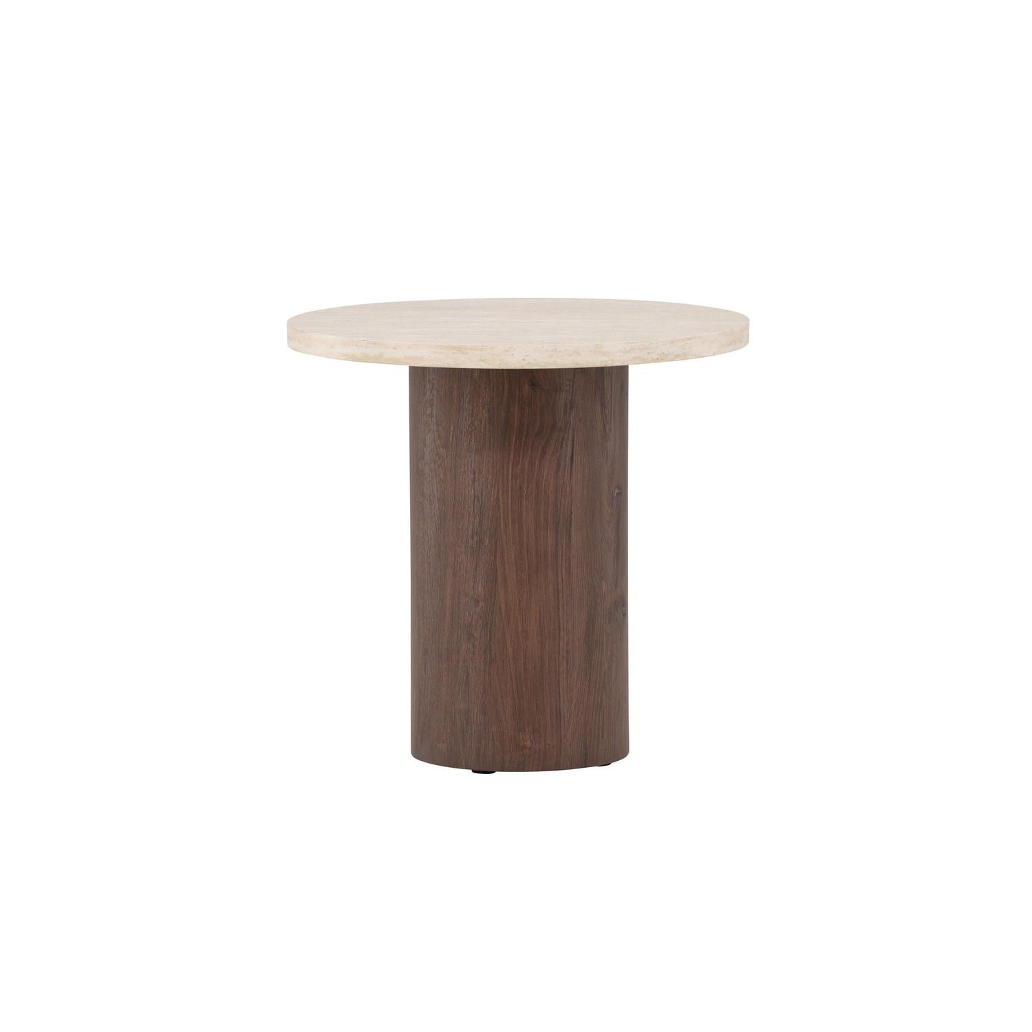 Venture Home Megg Sofa Table ø50x50 cm - Mocca/ Travertinelook-Venture Home-le canapé