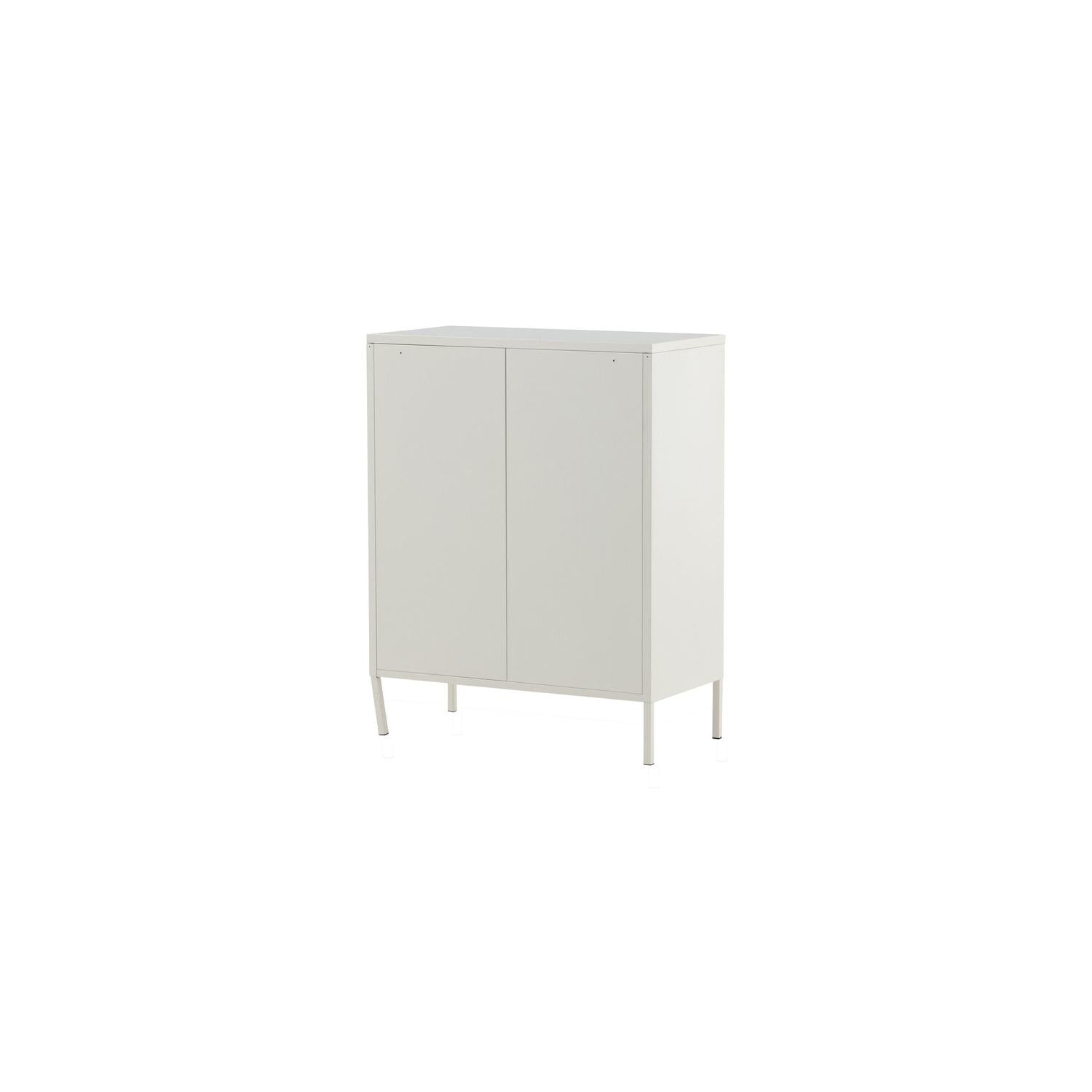 Kommode Misha 80cm aus Metall - Weiß-Kommoden-Venture Home-le canapé