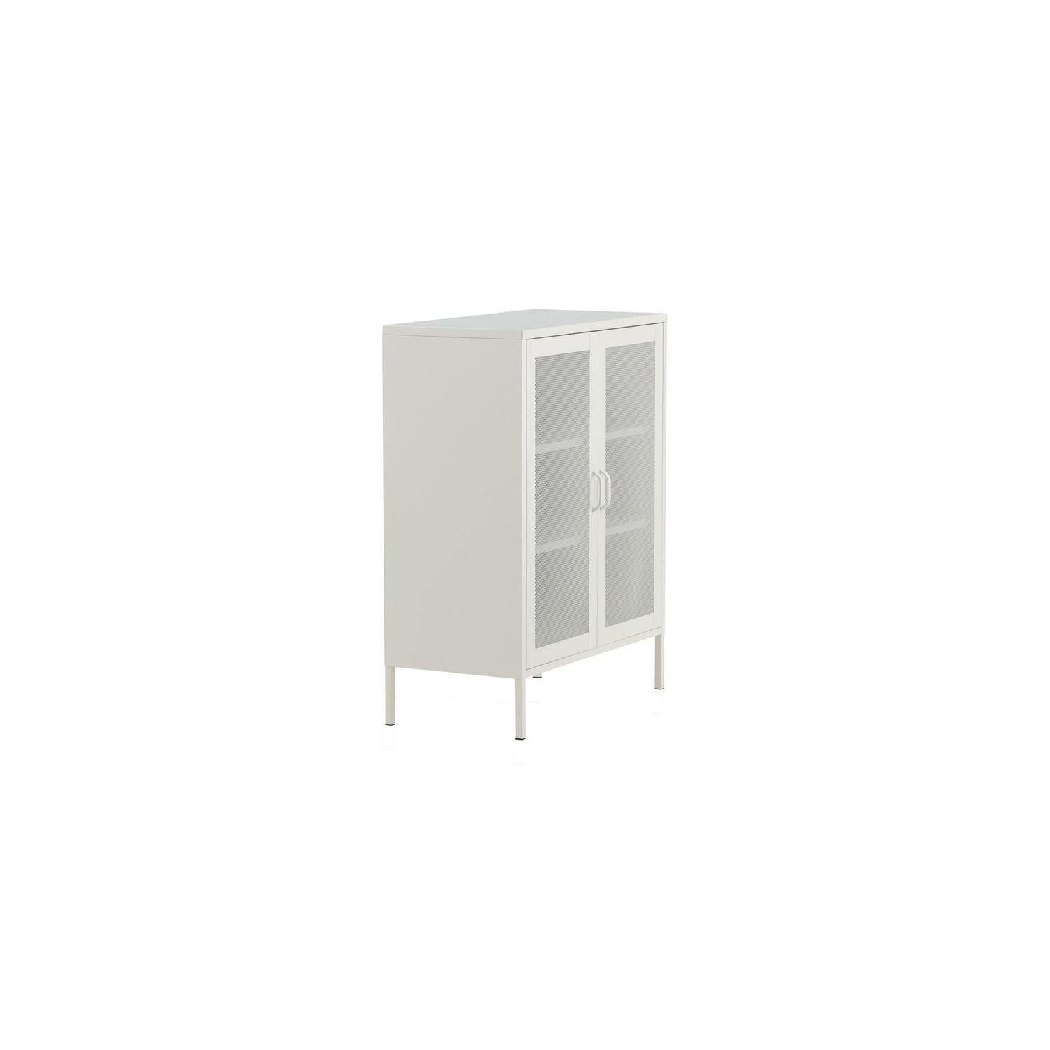 Kommode Misha 80cm aus Metall - Weiß-Kommoden-Venture Home-le canapé