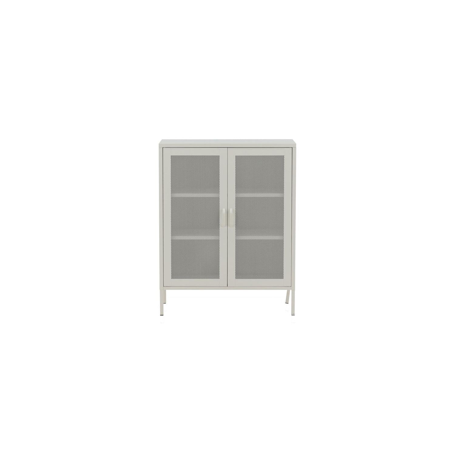 Kommode Misha 80cm aus Metall - Weiß-Kommoden-Venture Home-le canapé