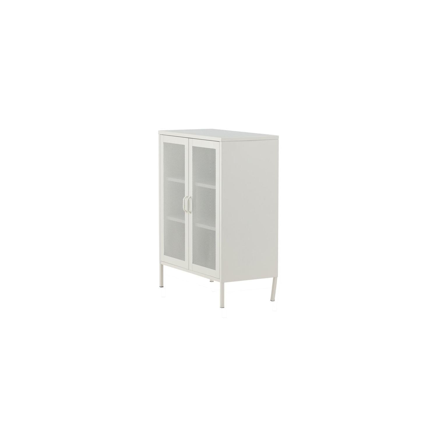 Kommode Misha 80cm aus Metall - Weiß-Kommoden-Venture Home-le canapé
