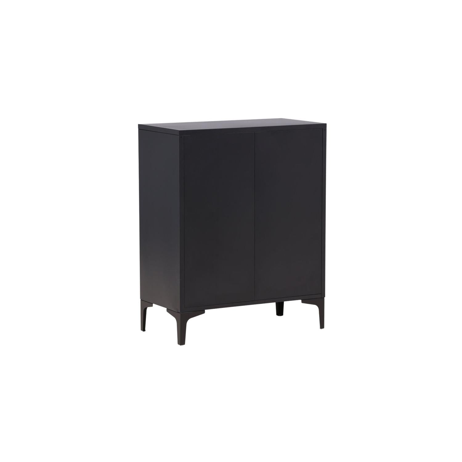 Kommode Piring mit 4 Schubladen aus Metall - Schwarz-Kommoden-Venture Home-le canapé