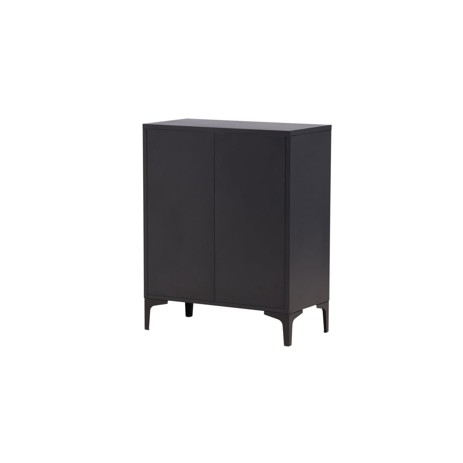 Kommode Piring mit 4 Schubladen aus Metall - Schwarz-Kommoden-Venture Home-le canapé