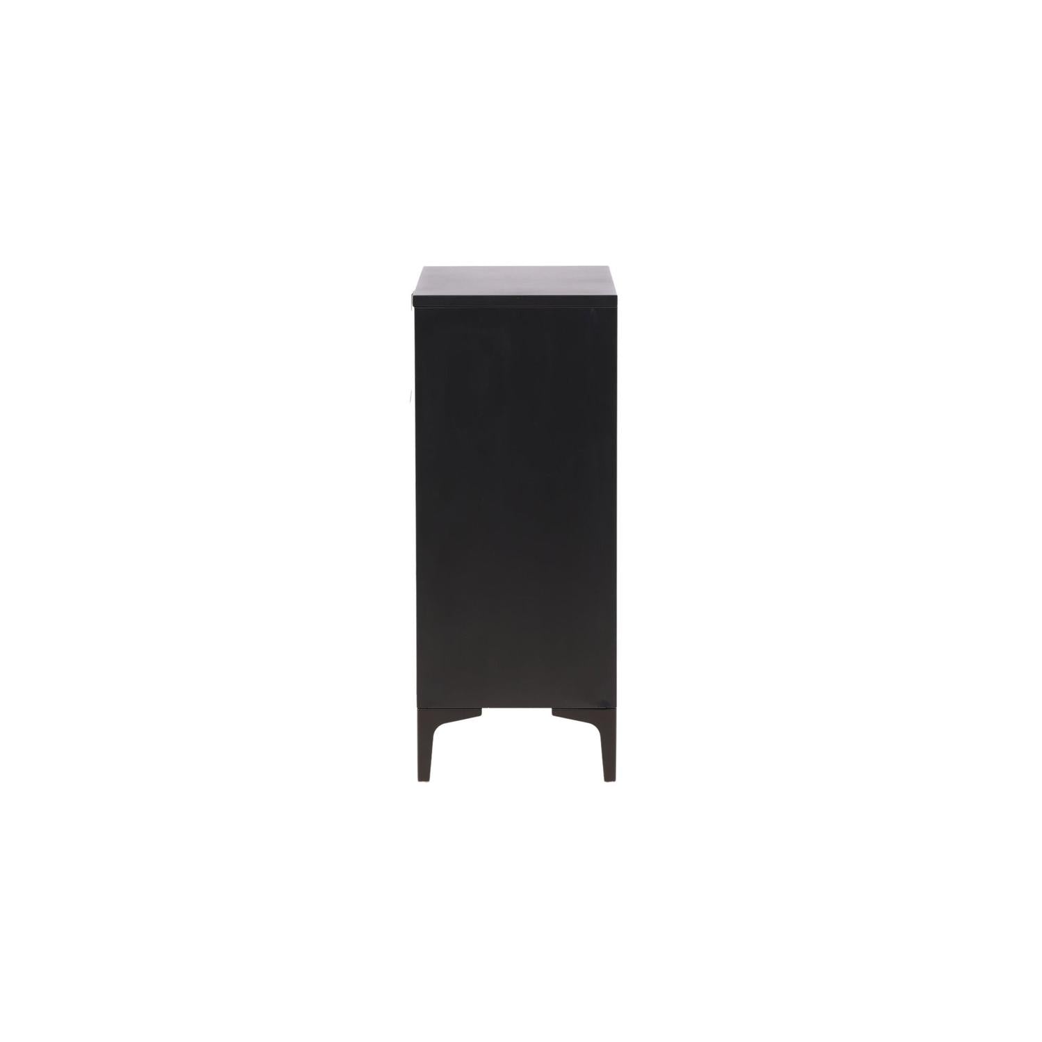 Kommode Piring mit 4 Schubladen aus Metall - Schwarz-Kommoden-Venture Home-le canapé