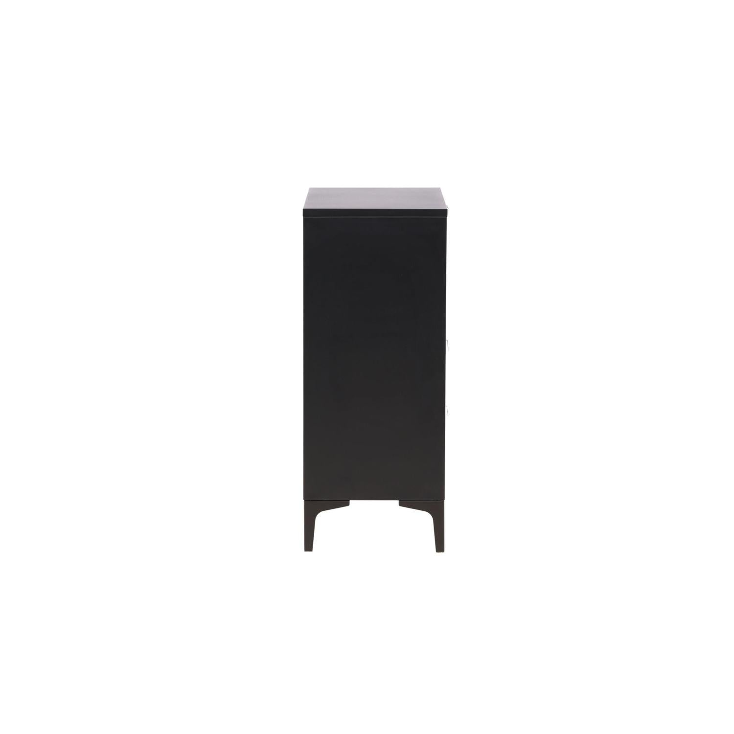 Kommode Piring mit 4 Schubladen aus Metall - Schwarz-Kommoden-Venture Home-le canapé