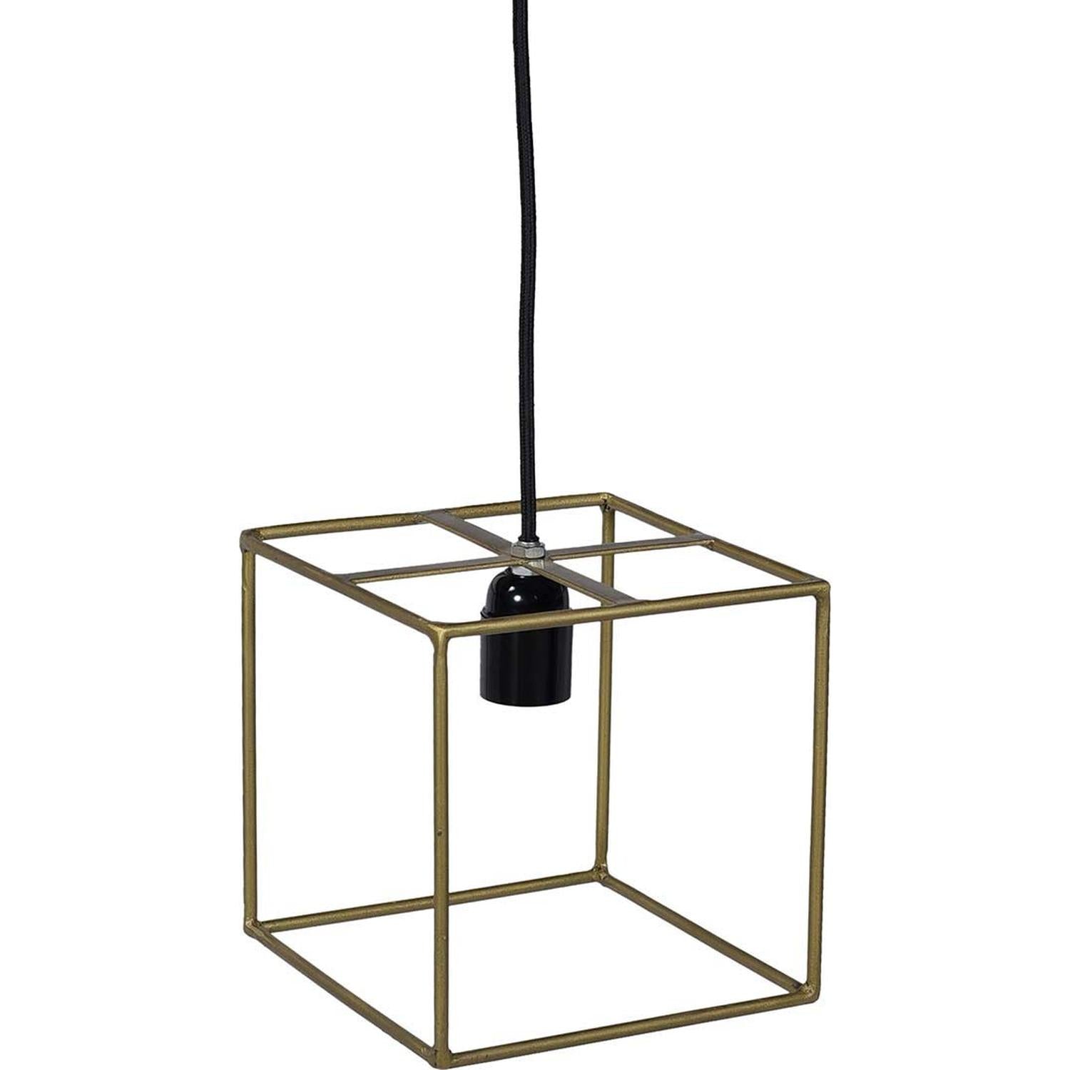 Viereckige Hängelampe aus Eisen - Messing-Hängelampe-Trademark Living-le canapé