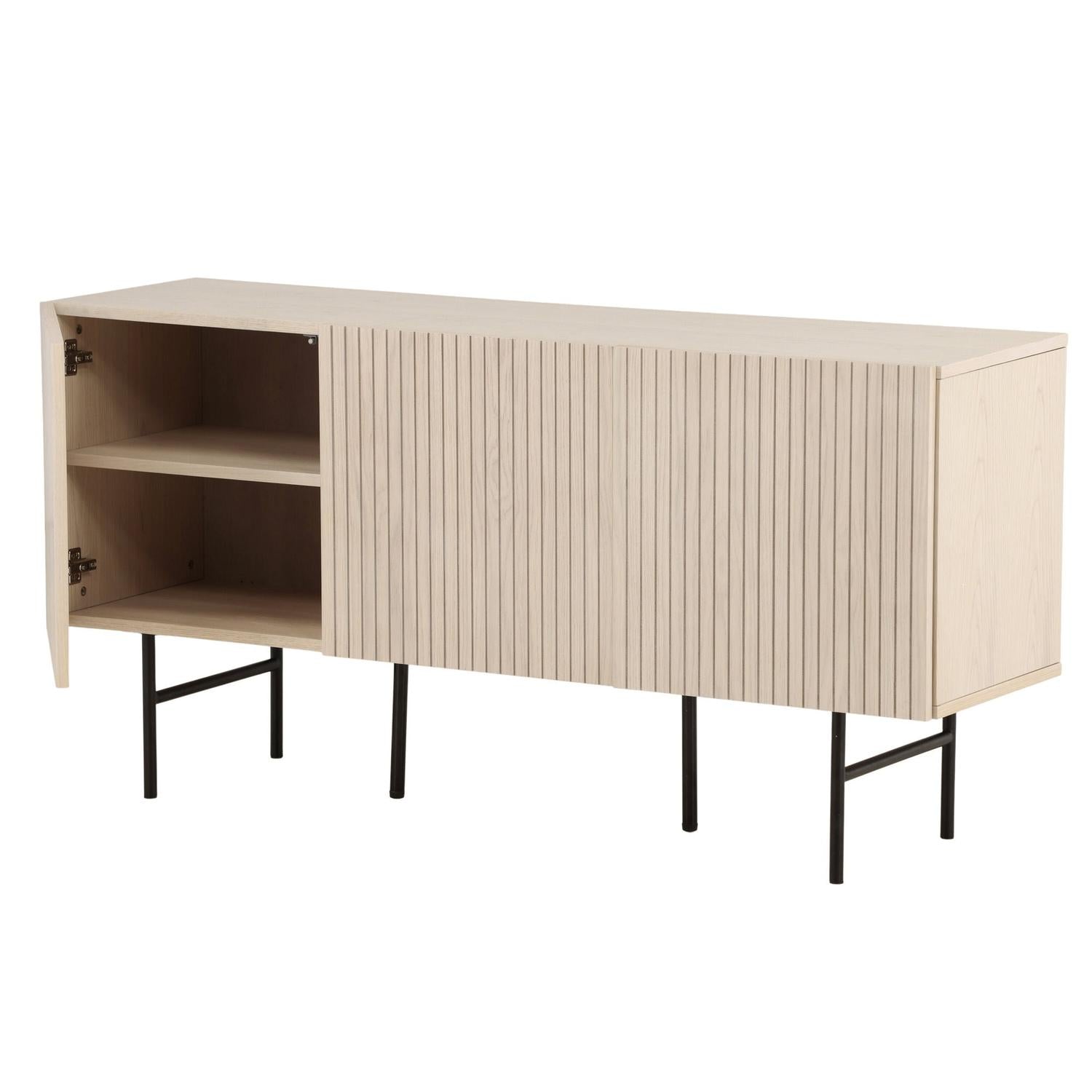 Vind Björkön Low Cabinet Storage - Whitewash / Faneer-Vind-le canapé