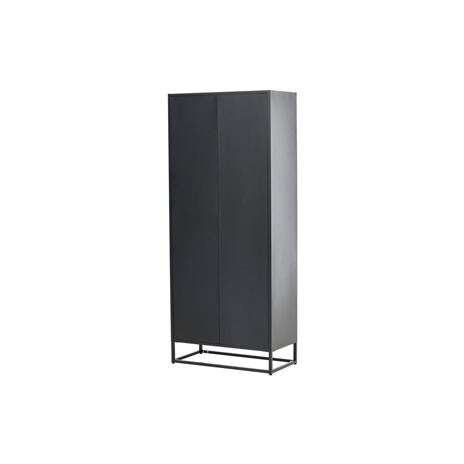 Vitrinenschrank Bakal 190cm aus Metall - Schwarz-Vitrinen-Venture Home-le canapé