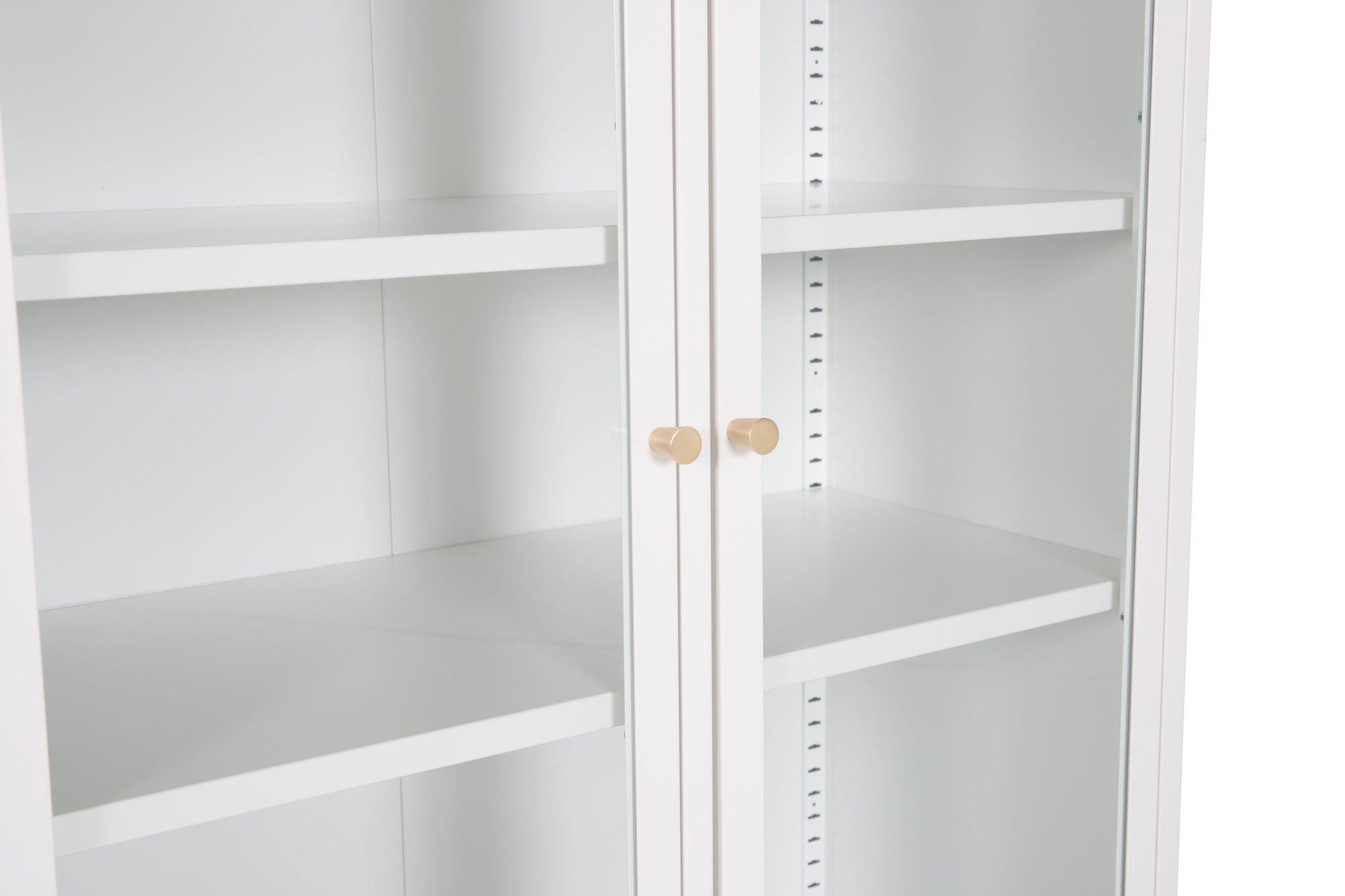 Vitrinenschrank Bakal 190cm aus Metall - Weiß-Vitrinen-Venture Home-le canapé