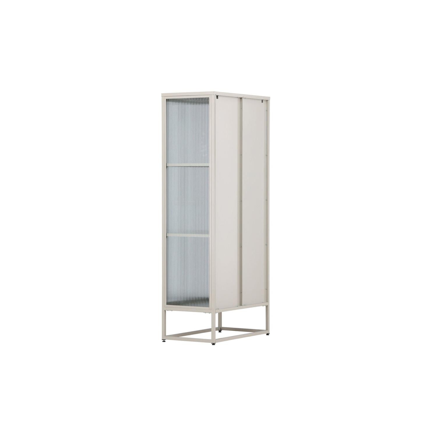 Vitrinenschrank Garis 160cm - Beige-Vitrinen-Venture Home-le canapé