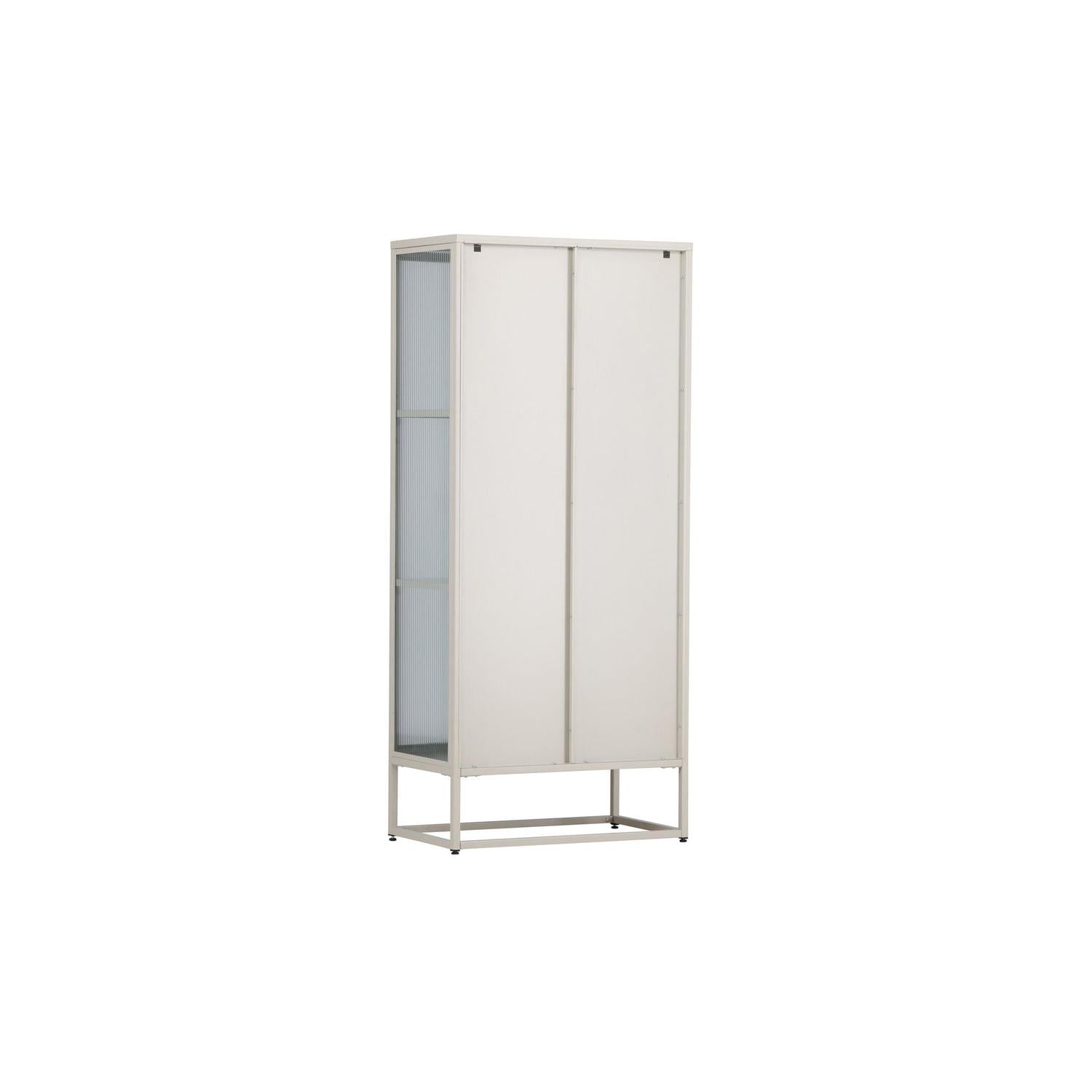 Vitrinenschrank Garis 160cm - Beige-Vitrinen-Venture Home-le canapé