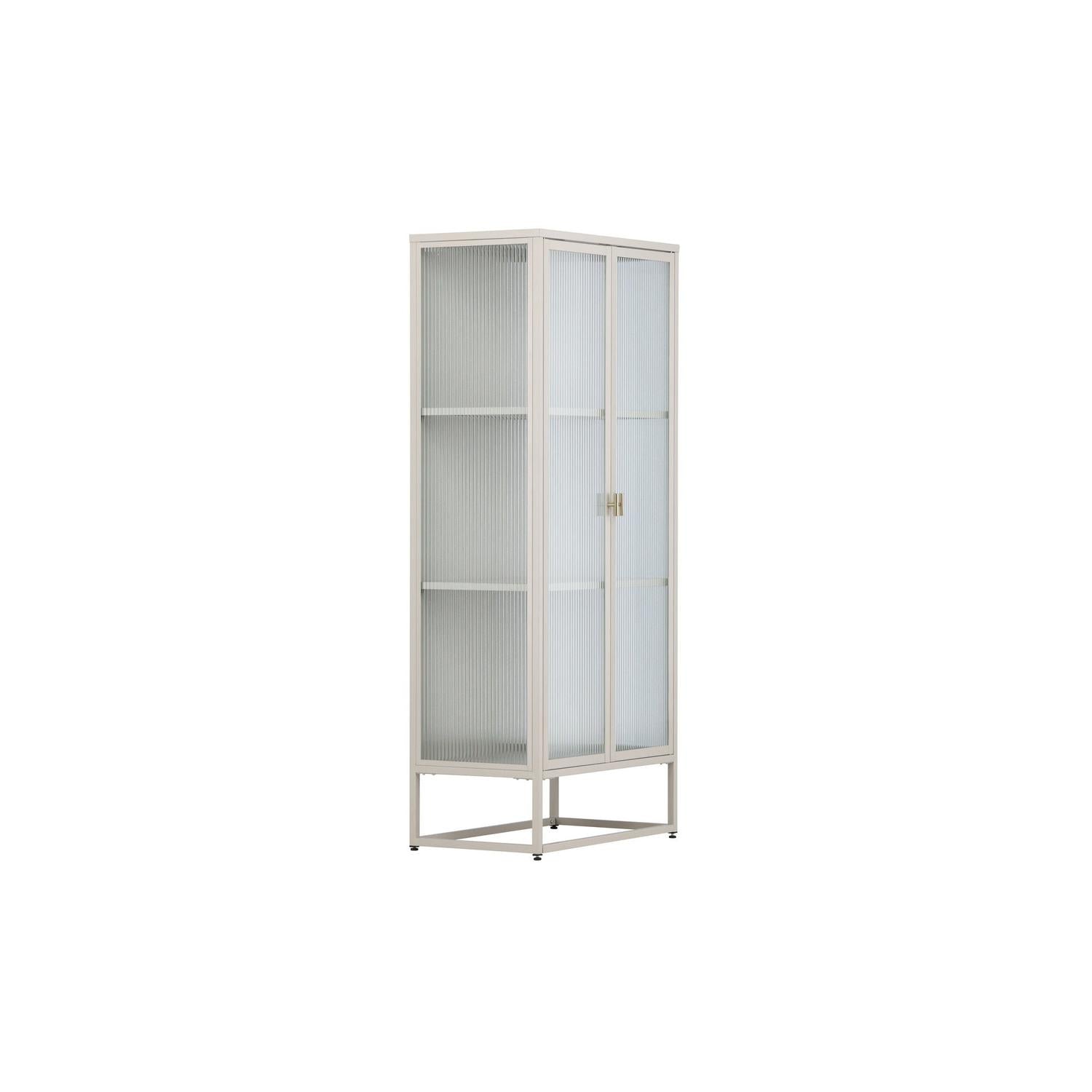 Vitrinenschrank Garis 160cm - Beige-Vitrinen-Venture Home-le canapé