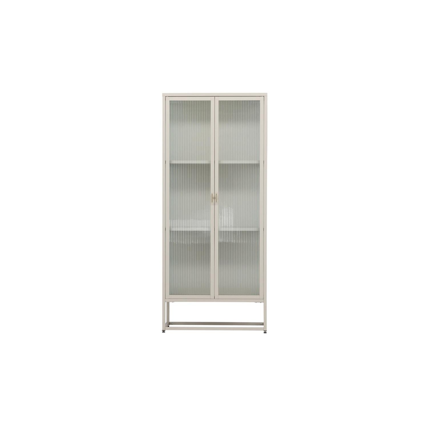 Vitrinenschrank Garis 160cm - Beige-Vitrinen-Venture Home-le canapé