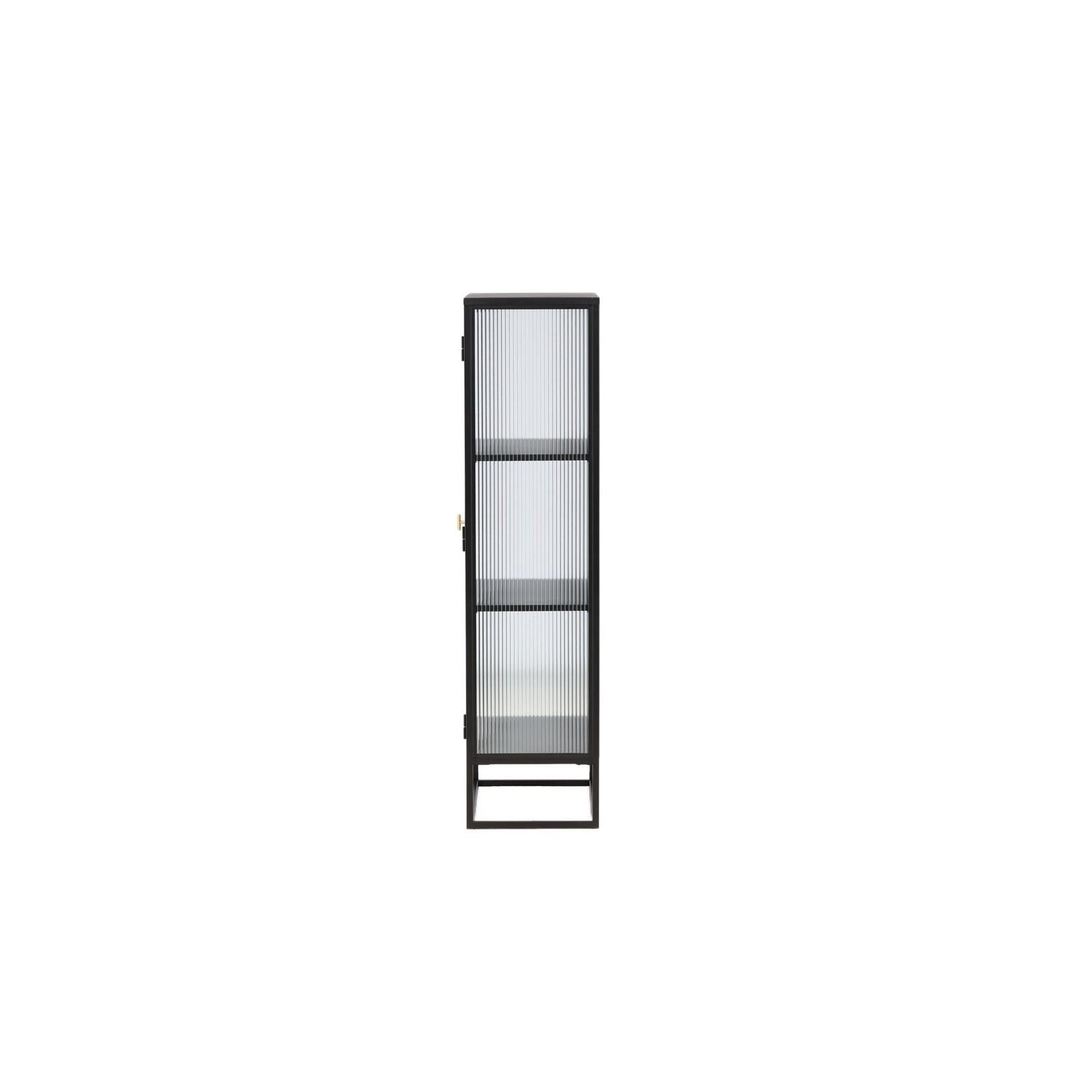 Vitrinenschrank Garis 160cm - Schwarz-Vitrinen-Venture Home-le canapé