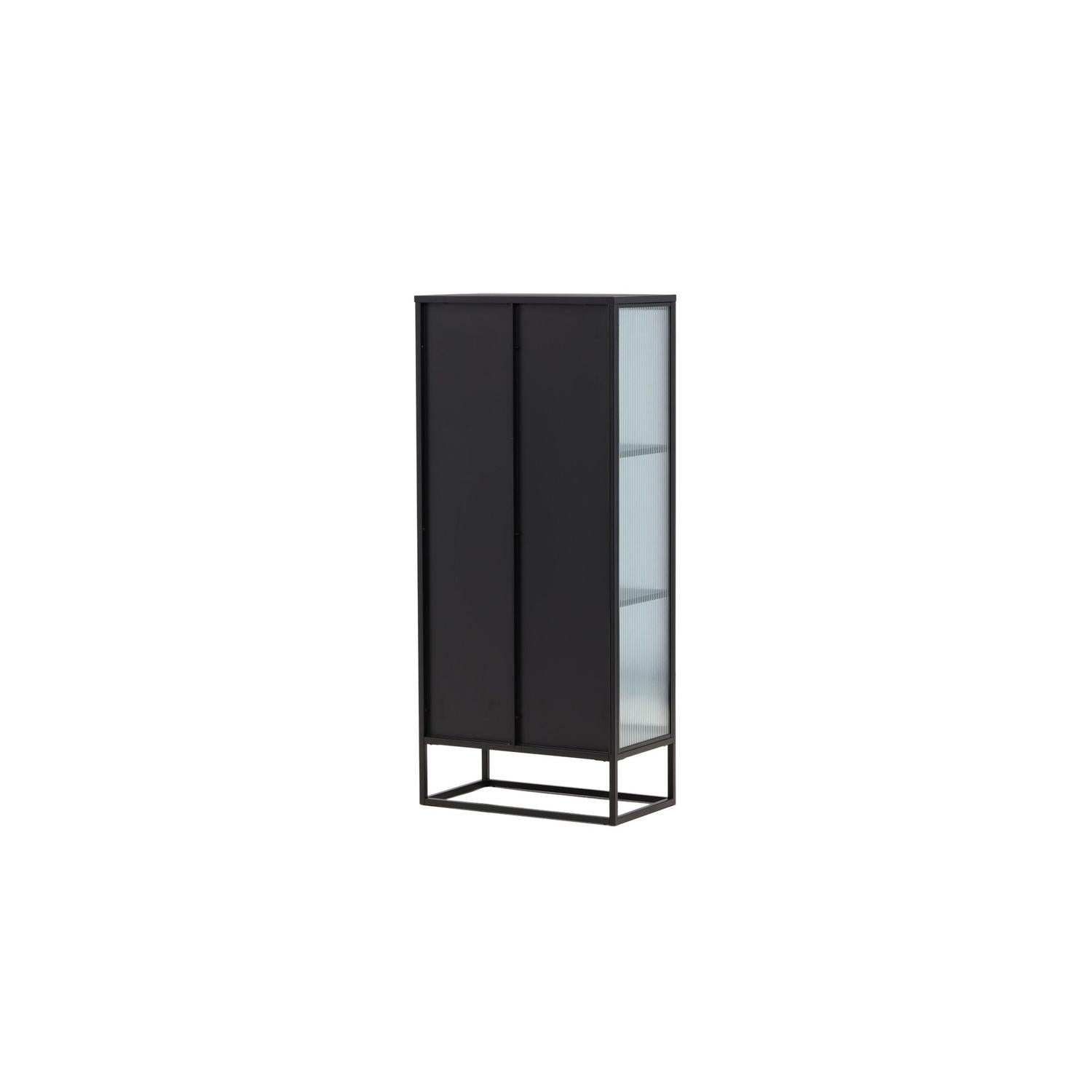 Vitrinenschrank Garis 160cm - Schwarz-Vitrinen-Venture Home-le canapé