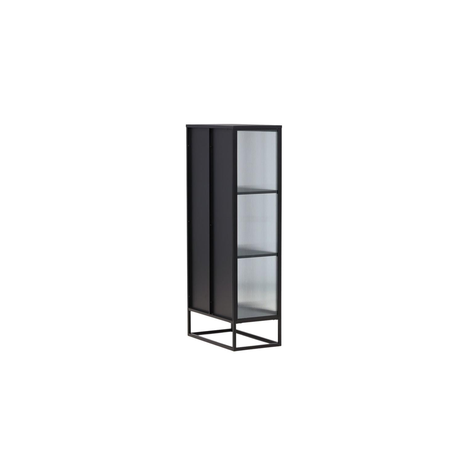 Vitrinenschrank Garis 160cm - Schwarz-Vitrinen-Venture Home-le canapé