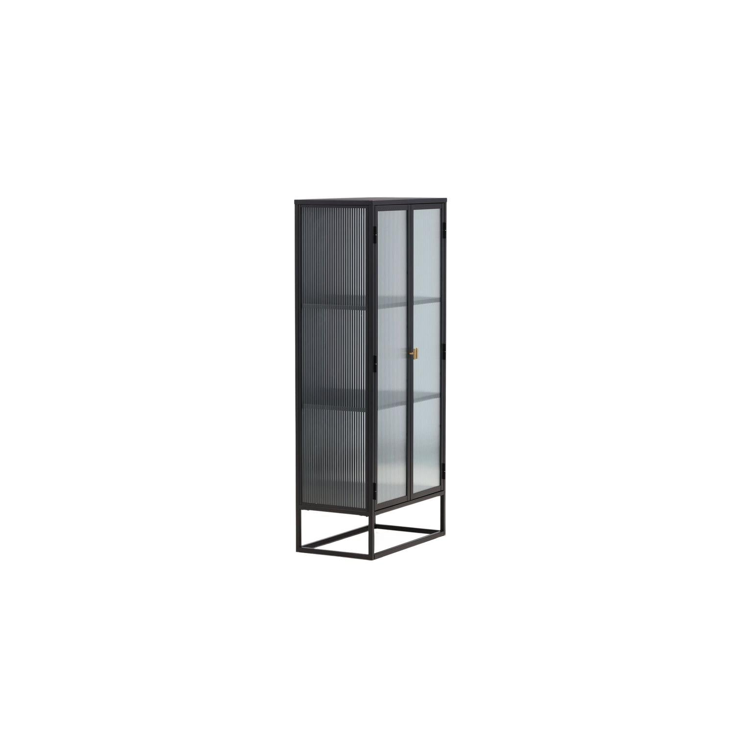 Vitrinenschrank Garis 160cm - Schwarz-Vitrinen-Venture Home-le canapé