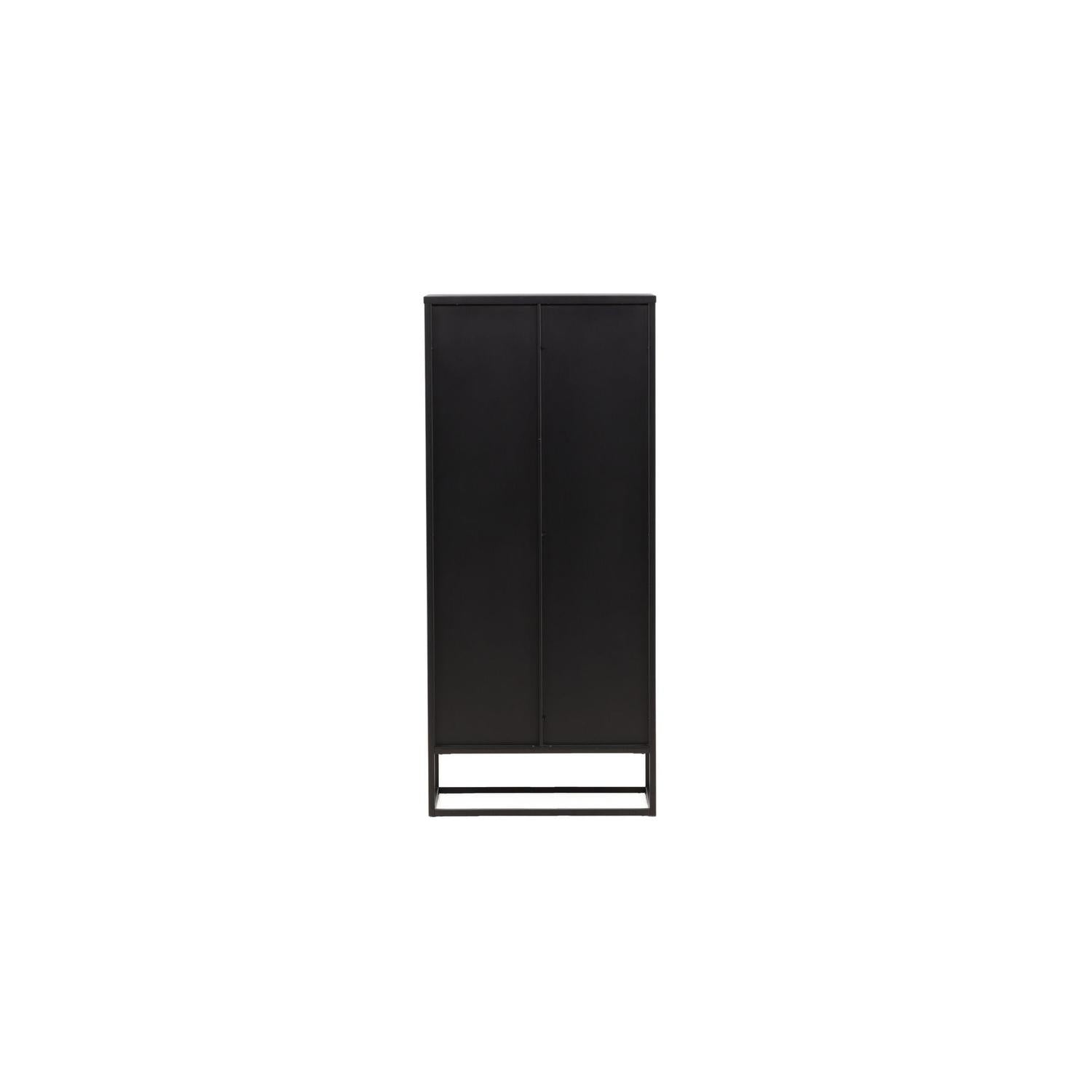 Vitrinenschrank Garis mit Glastüren 160cm - Schwarz-Venture Home-le canapé