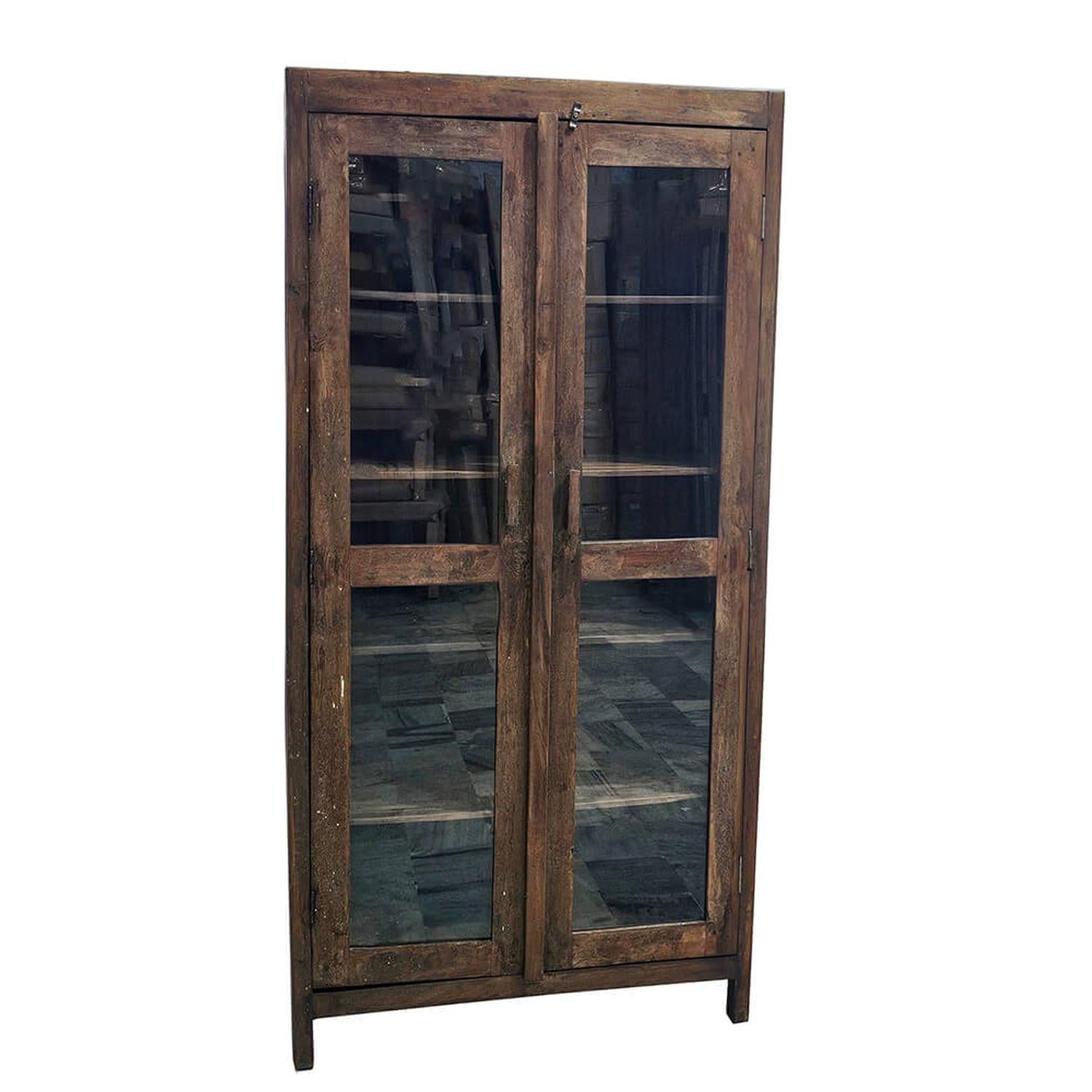 Vitrinenschrank Industrial 183cm aus Holz-Vitrinen-Trademark Living-le canapé