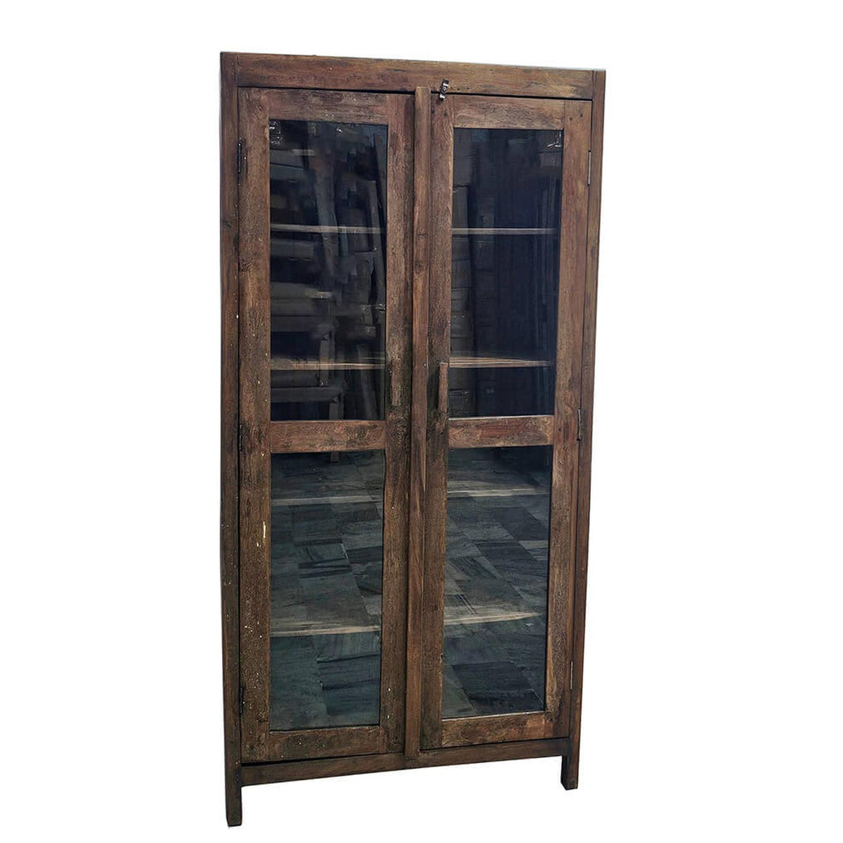 Vitrinenschrank Industrial 183cm aus Holz