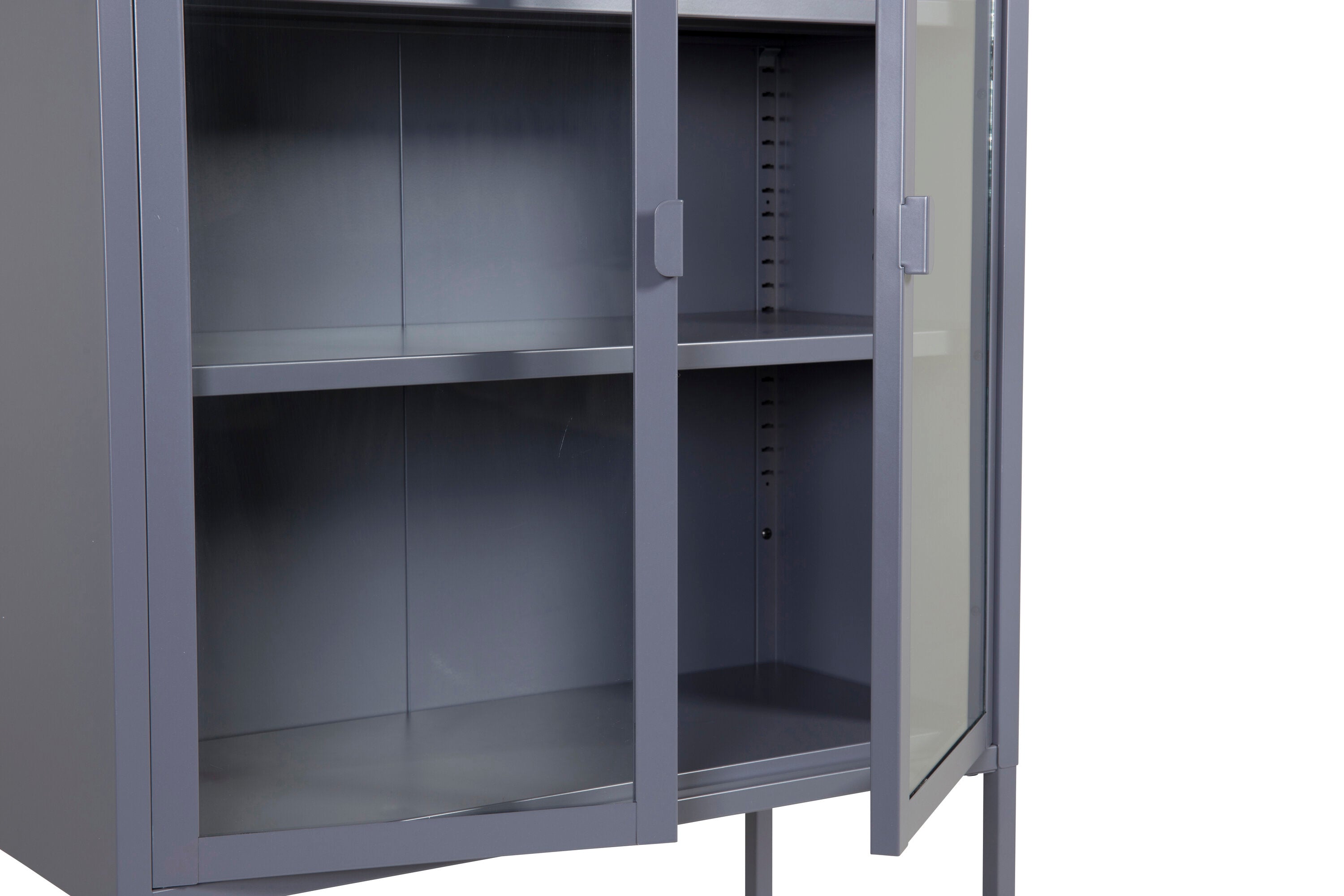 Schrank Misha 75cm aus Metall - Grau-Vitrinen-Venture Home-le canapé
