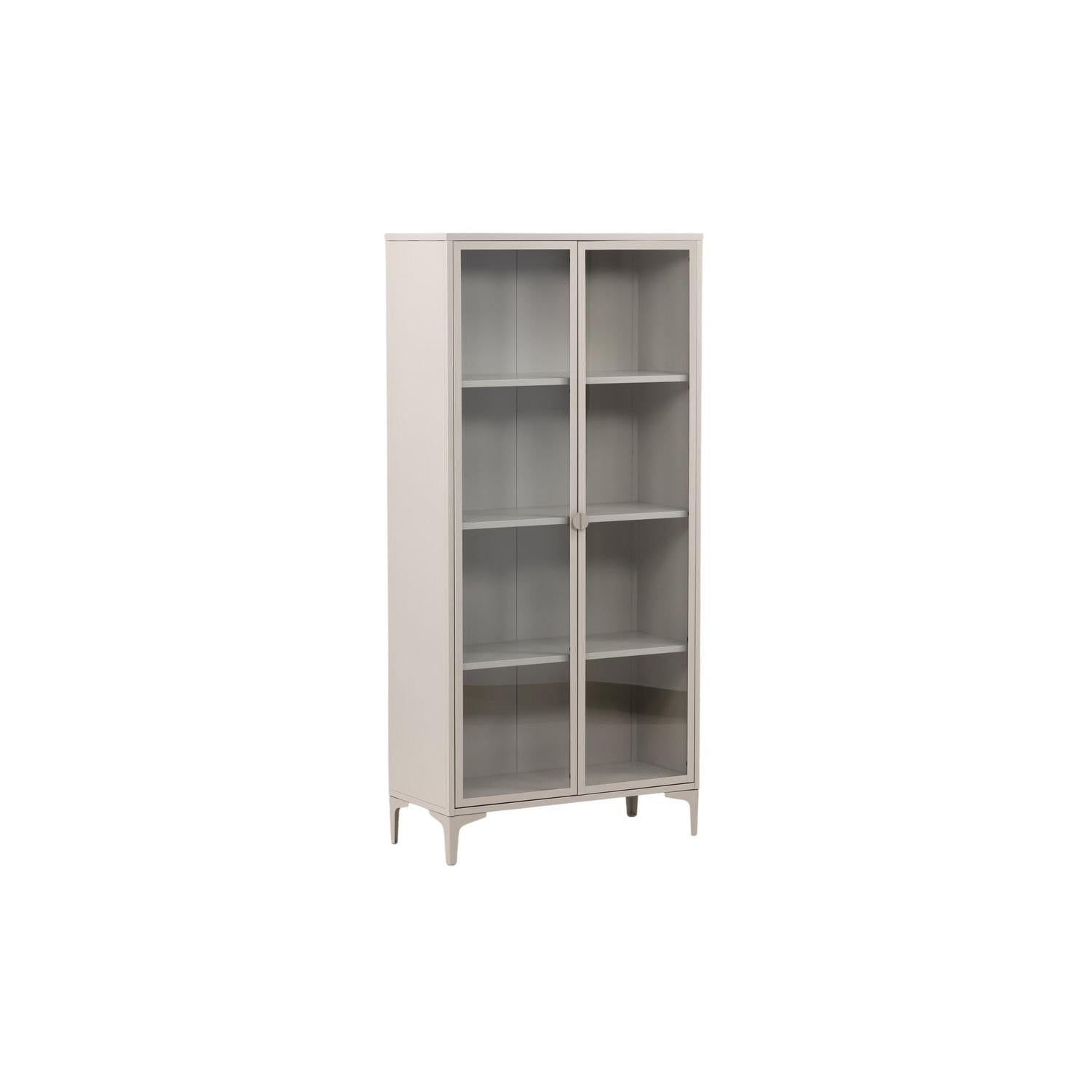 Vitrinenschrank Piring 190cm - Beige-Vitrinen-Venture Home-le canapé