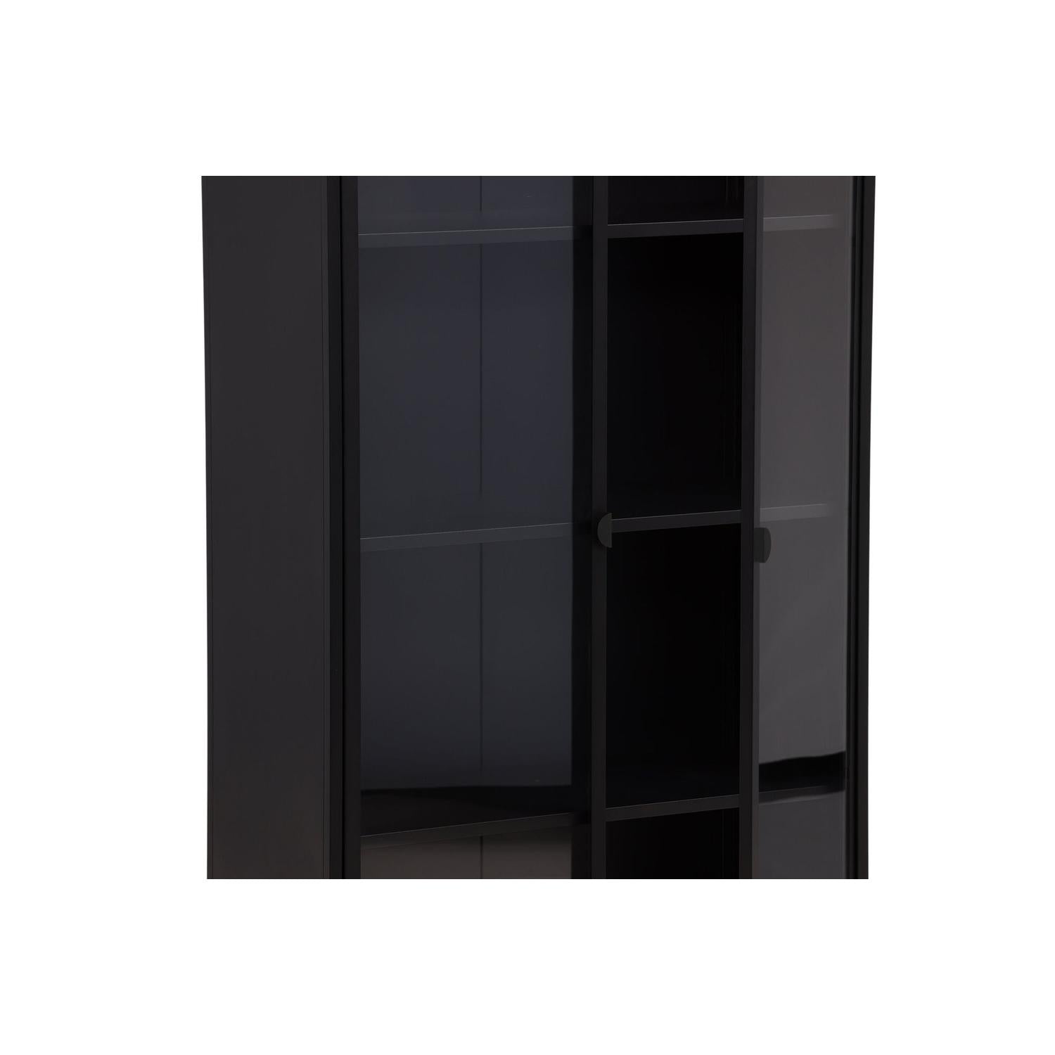Vitrinenschrank Piring 190cm - Schwarz-Vitrinen-Venture Home-le canapé