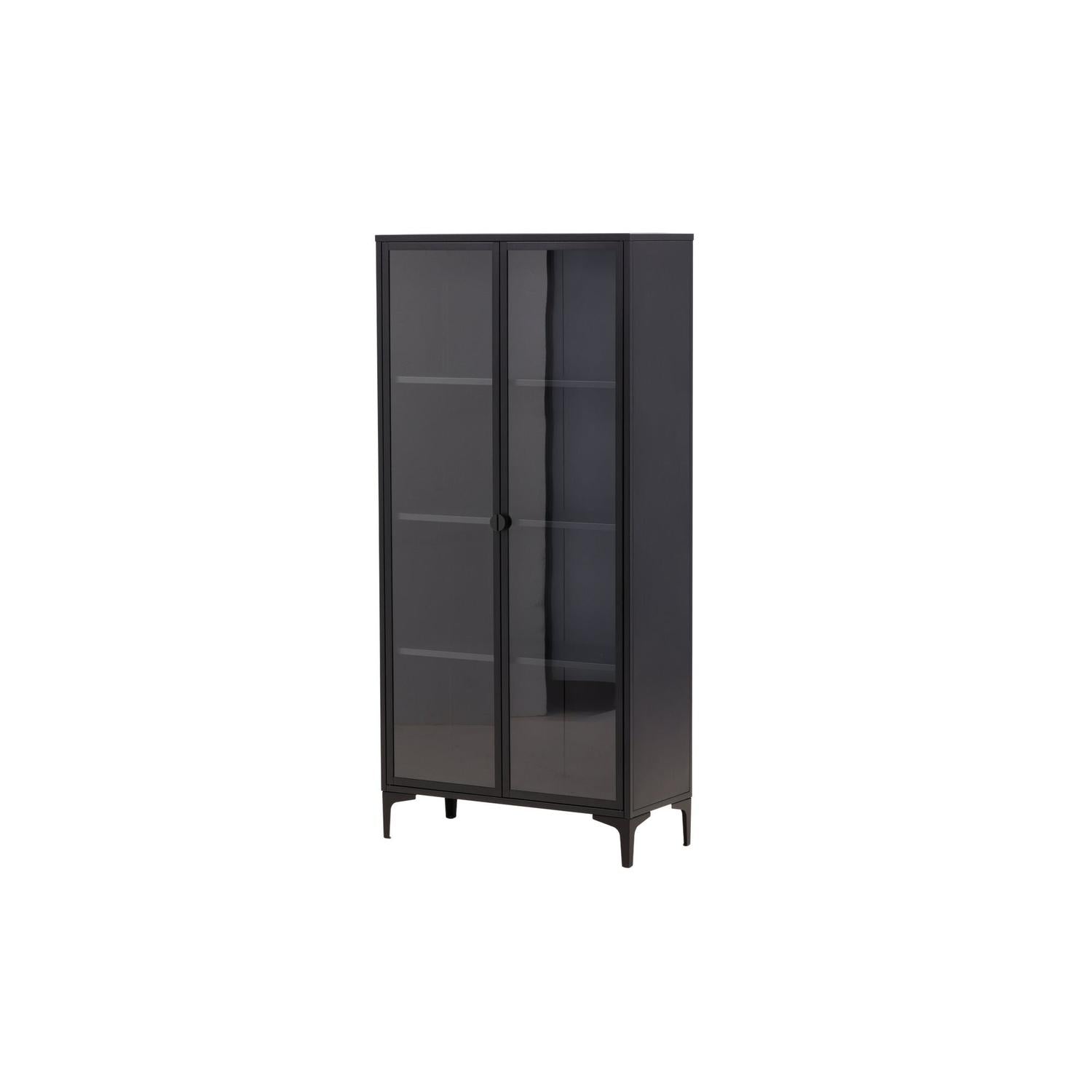 Vitrinenschrank Piring 190cm - Schwarz-Vitrinen-Venture Home-le canapé