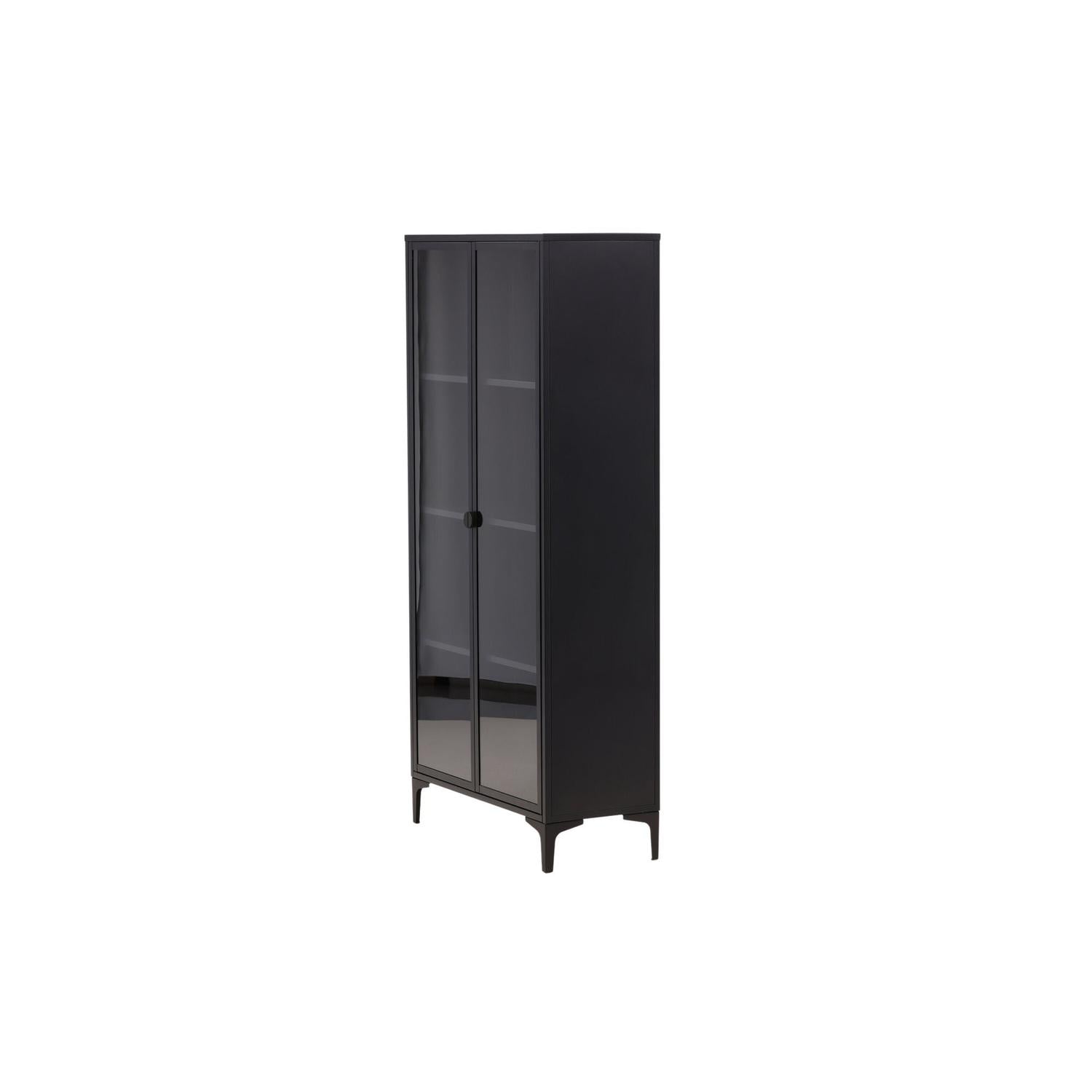 Vitrinenschrank Piring 190cm - Schwarz-Vitrinen-Venture Home-le canapé