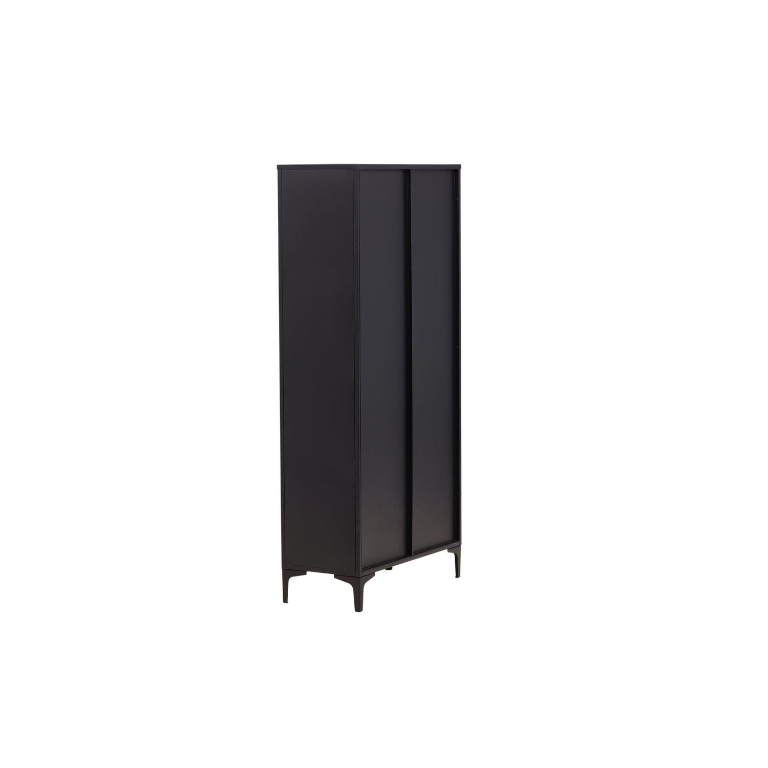 Vitrinenschrank Piring 190cm - Schwarz-Vitrinen-Venture Home-le canapé