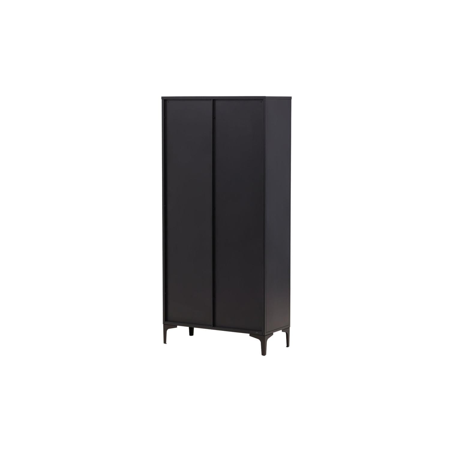 Vitrinenschrank Piring 190cm - Schwarz-Vitrinen-Venture Home-le canapé