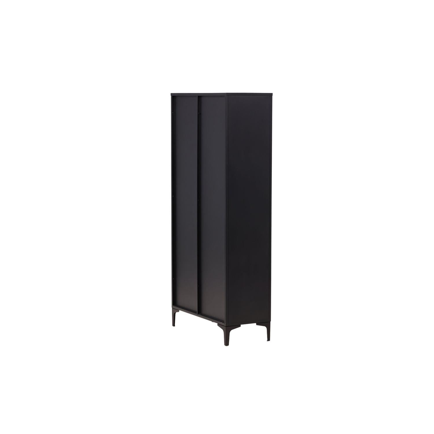 Vitrinenschrank Piring 190cm - Schwarz-Vitrinen-Venture Home-le canapé