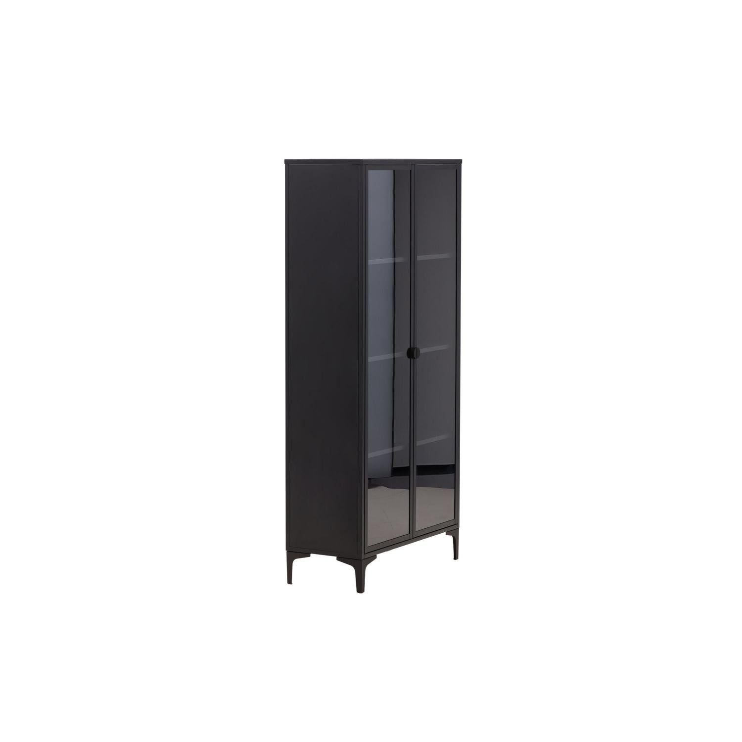 Vitrinenschrank Piring 190cm - Schwarz-Vitrinen-Venture Home-le canapé