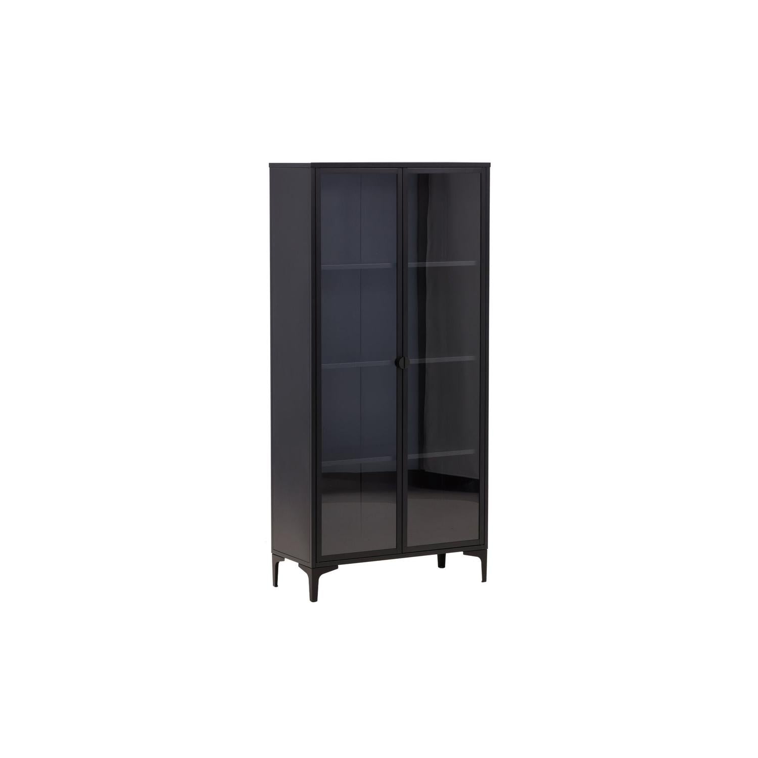 Vitrinenschrank Piring 190cm - Schwarz-Vitrinen-Venture Home-le canapé