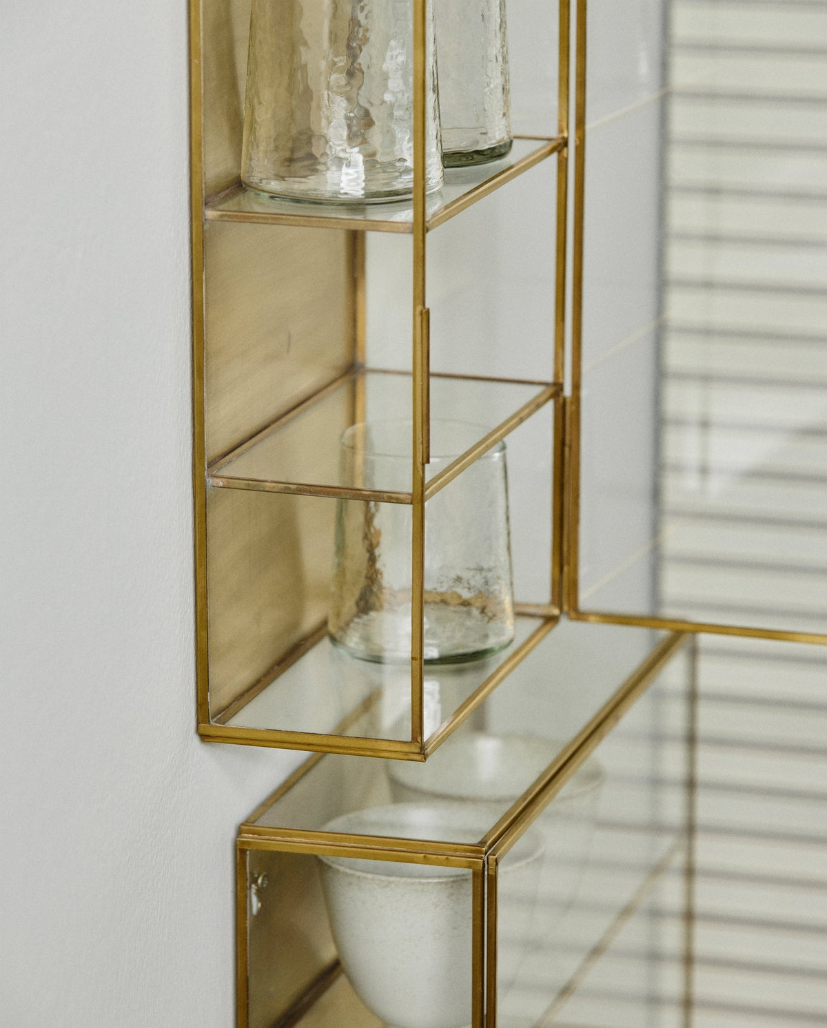 Wandschrank Ada 40cm aus Metall mit 3 Fächern - Gold-Wandschränke-Nordal A/S-le canapé