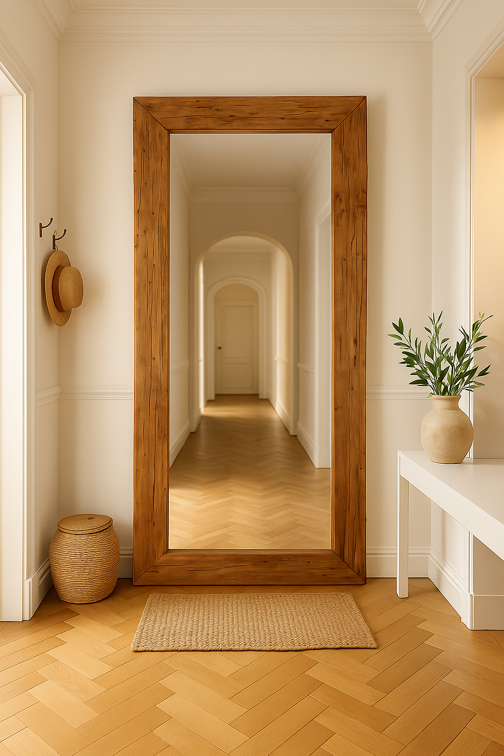 Wandspiegel Bridge 180cm aus recyceltem Teakholz - Braun-Wandspiegel-Benoa-le canapé